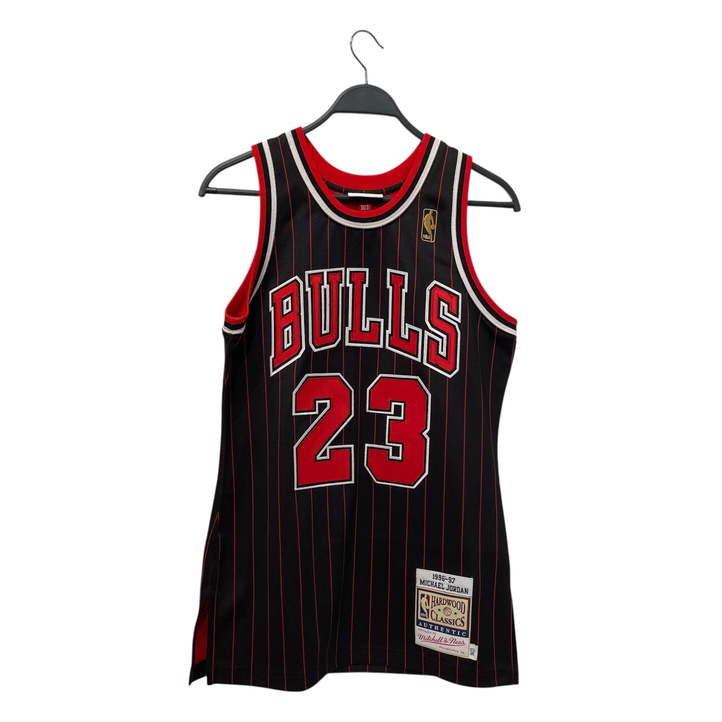mitchell&ness/Tank Top/S/BLK/Stripe/BULLS JORDAN 23 JERSEY view 1