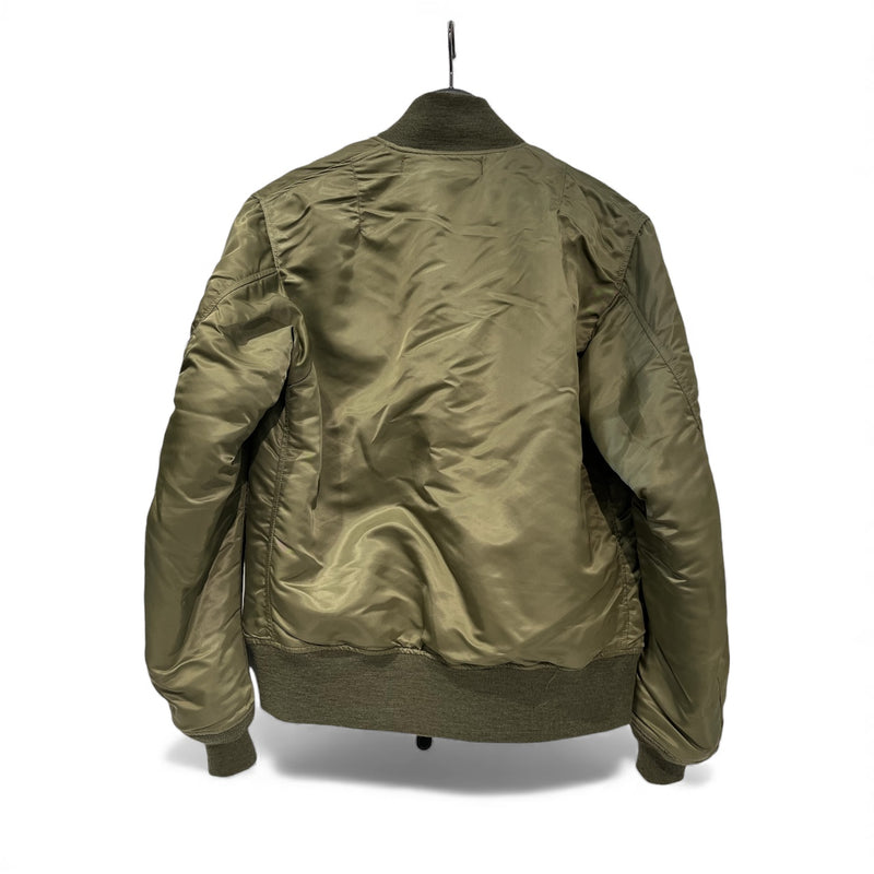 A BATHING APE/STUSSY/Flight Jkt/M/Nylon/GRN/94974grn/orn reversible bomber