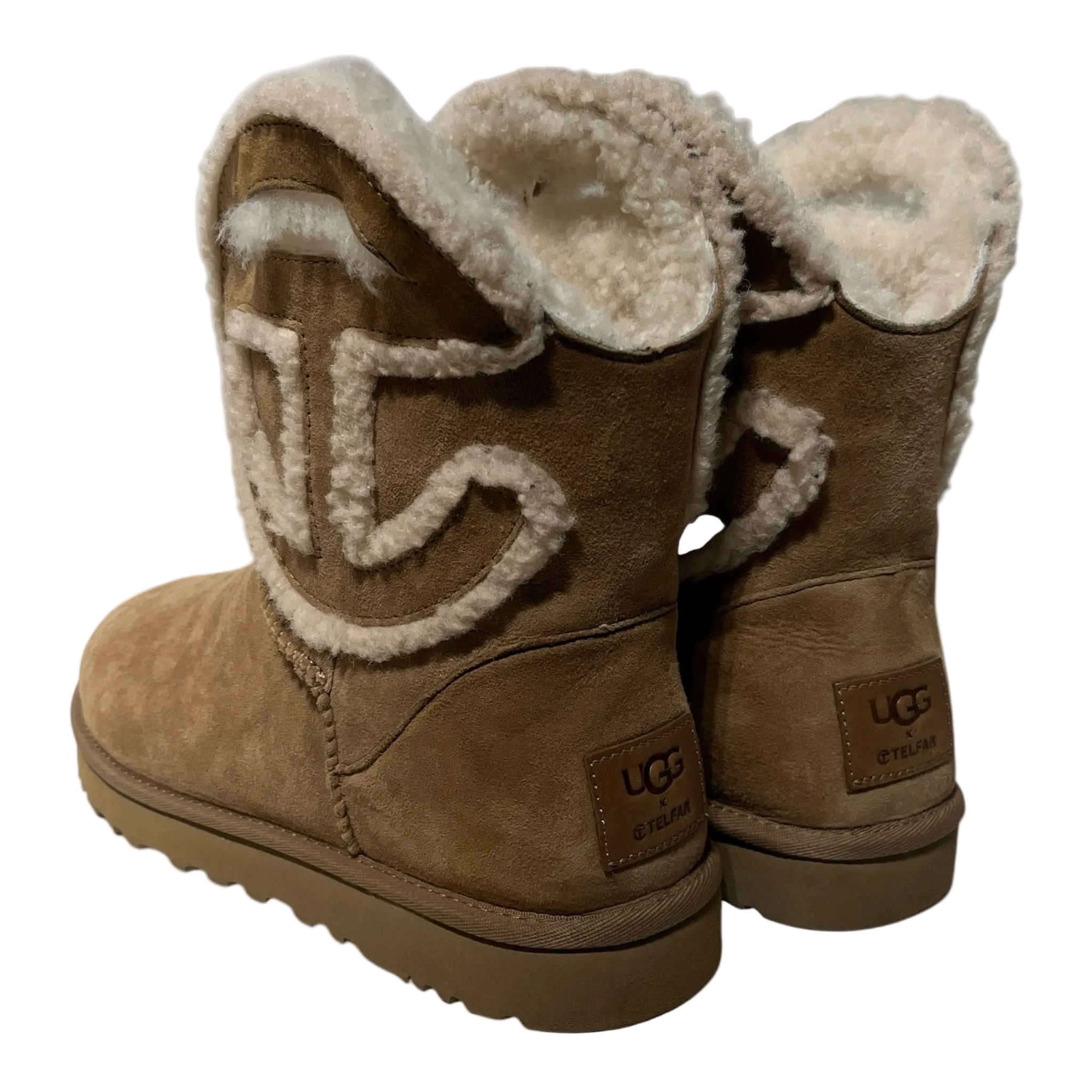UGG australia/Telfar/Pull-On Boots/US 10/Suede/BRW/logo boots view 2