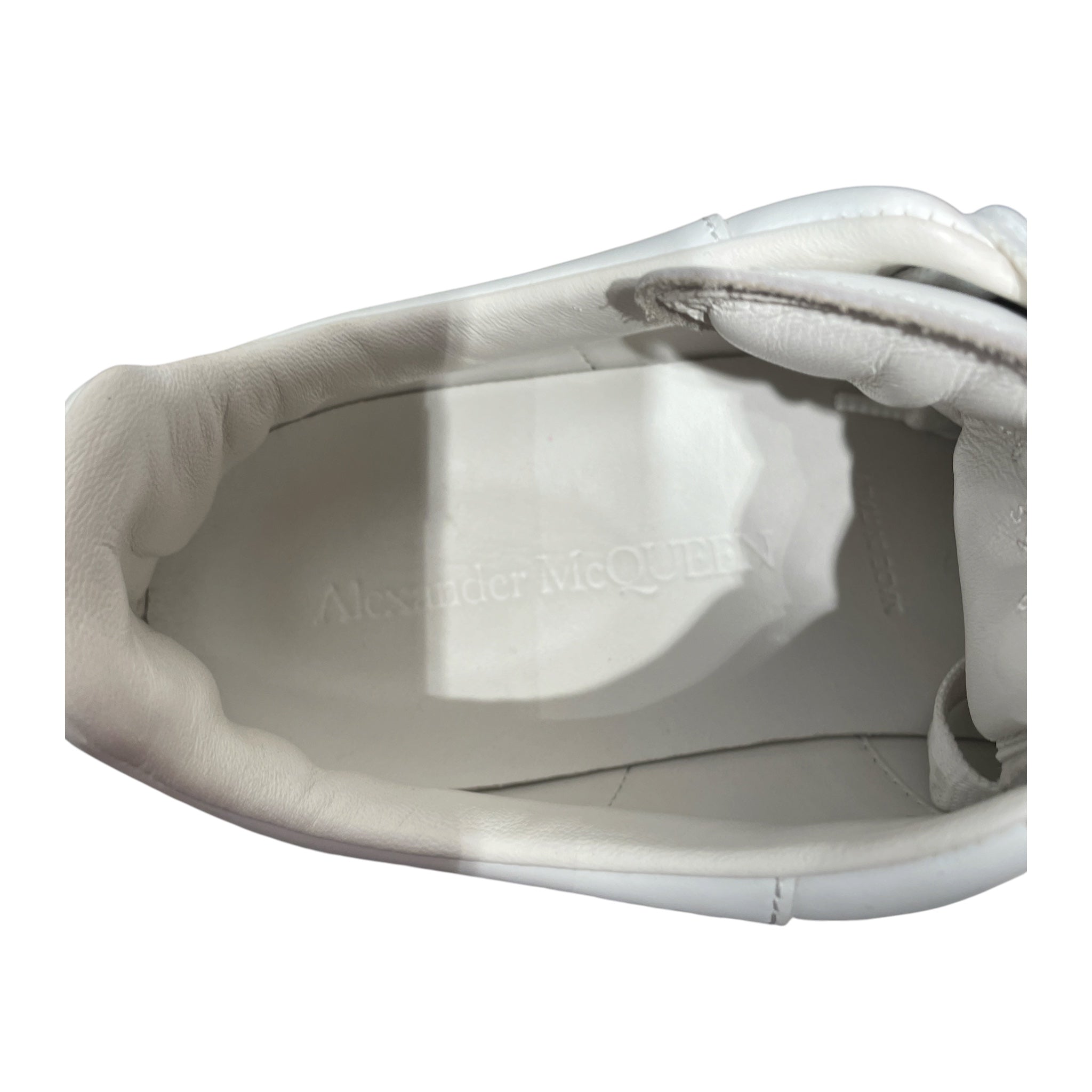 Alexander McQueen/Low-Sneakers/EU 39/Leather/WHT/Blue Sole view 3
