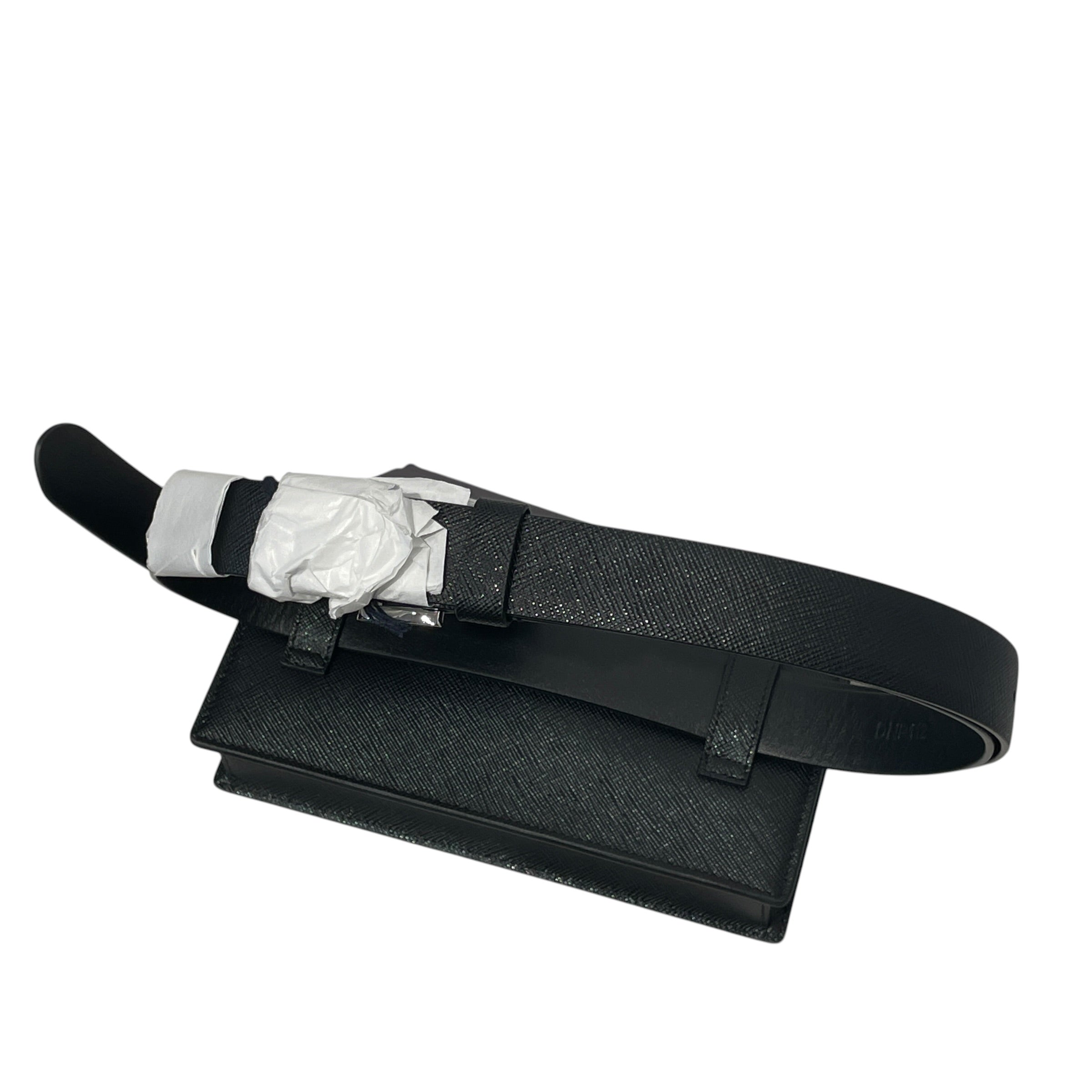 PRADA/Clutch Bag/Leather/BLK/SAFFIANO POCKET BELT BAG view 8