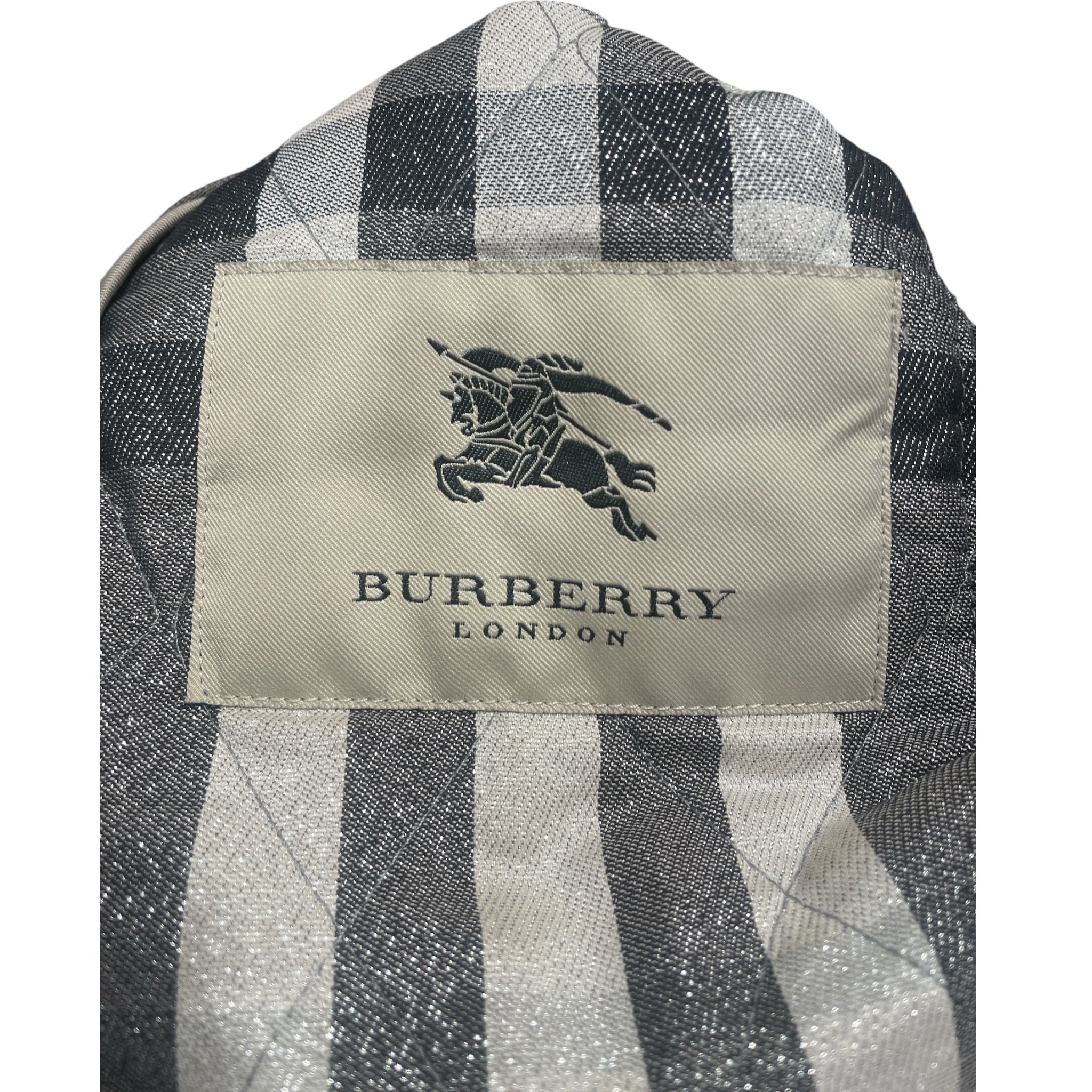 BURBERRY LONDON/Quilted Jkt/L/Nylon/CRM/Sparkly Interior Quilted Jkt view 4
