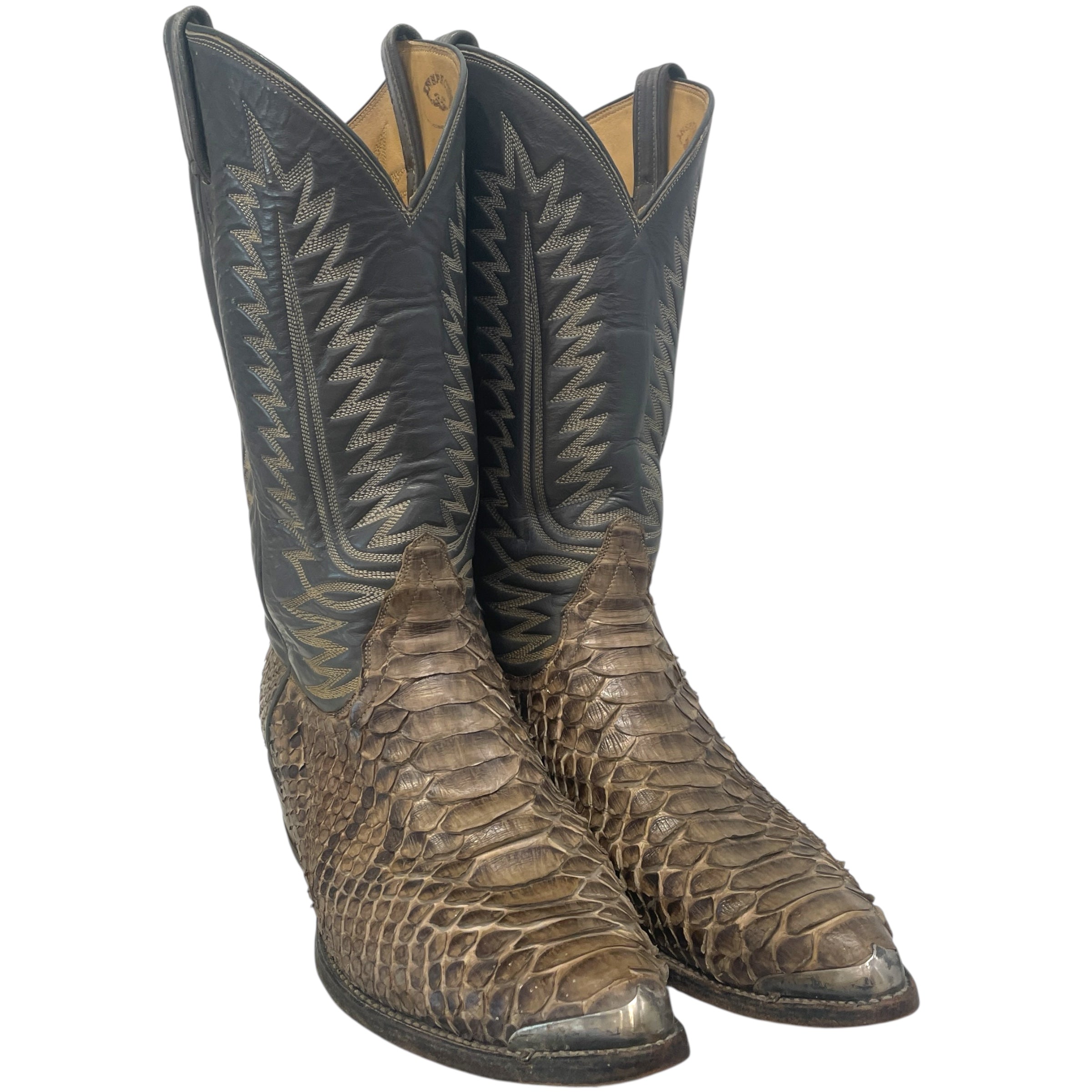 TONY LAMA/Cowboy Boots/US 5/Animal Pattern/Leather/BRW/Python view 1