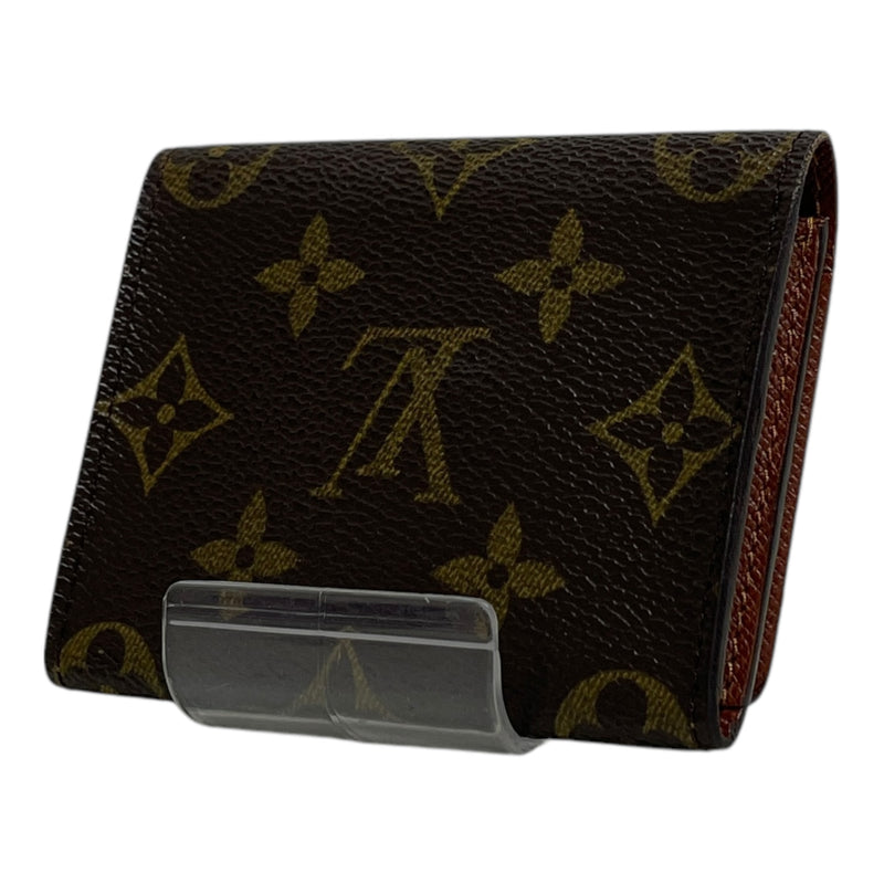 LOUIS VUITTON/Bifold Wallet/S/Monogram/Leather/BRW/FOLD NO BUTTON W/ 2 CARD POCKE