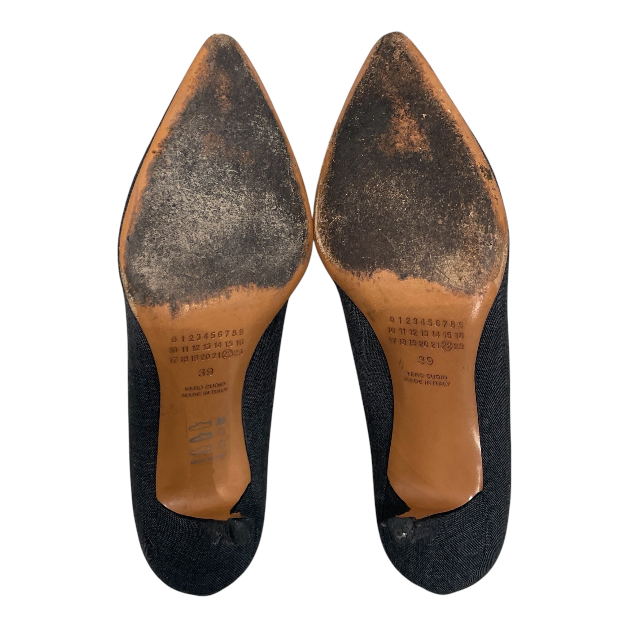 Maison Margiela/Heels/EU 39/Wool/GRY/POINTED TOE CLOTH view 6
