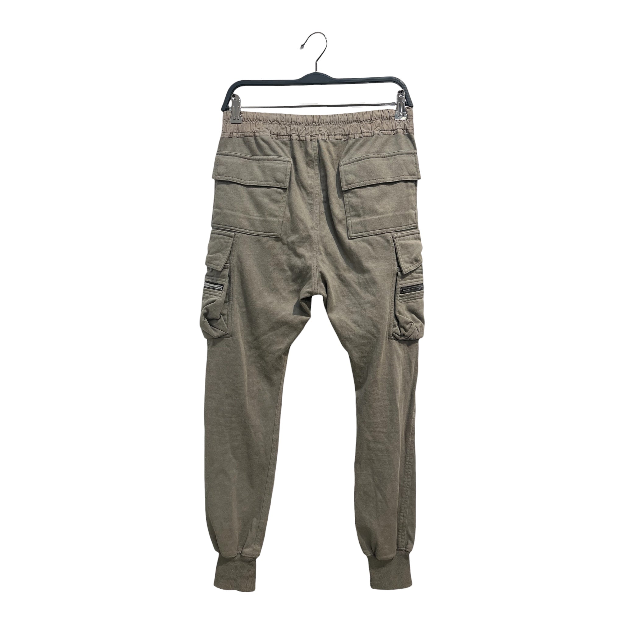 Rick Owens/Cargo Pants/38/Cotton/GRY/zipper pocket and button view 2