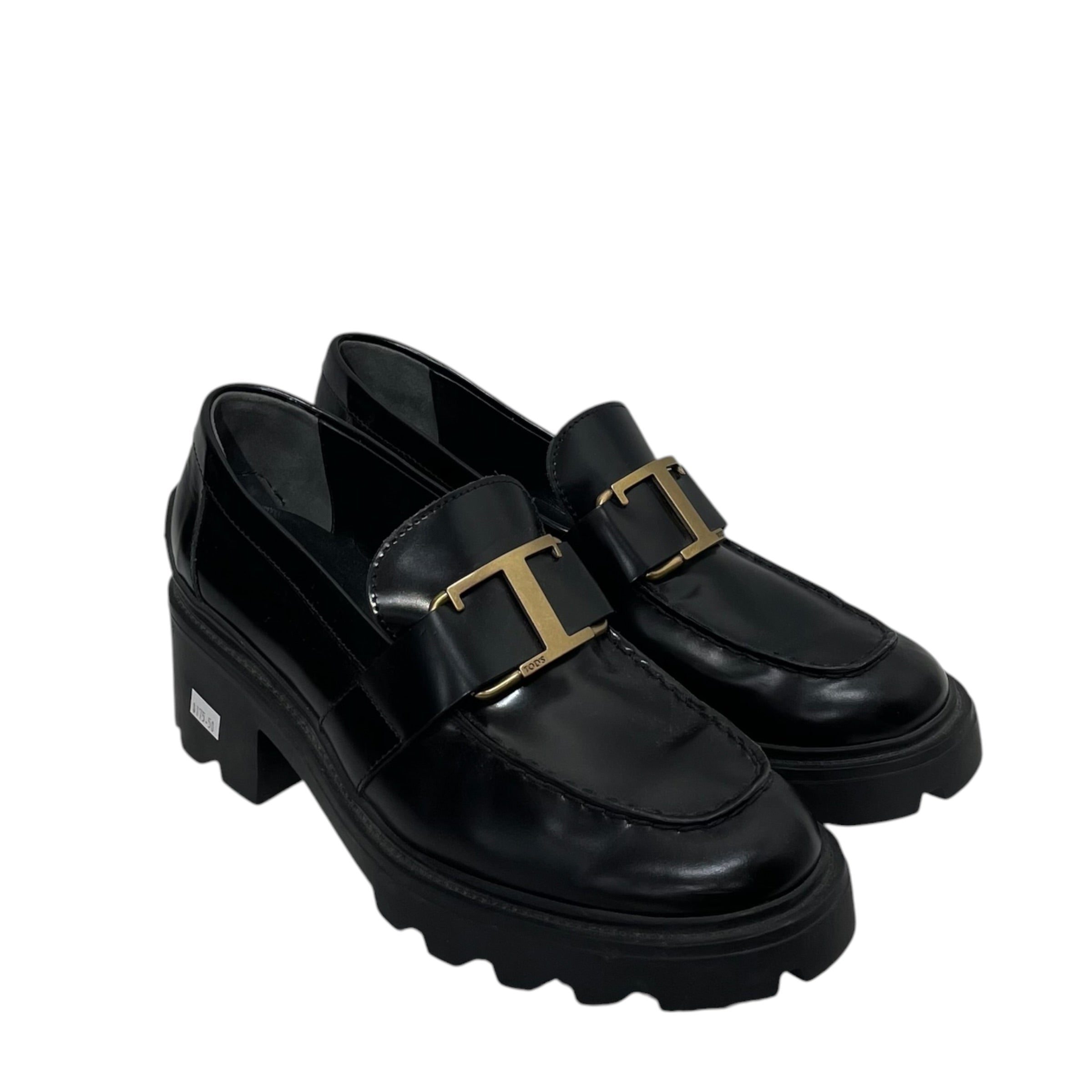TOD'S/Dress Shoes/EU 42/BLK/plaque loafers view 1