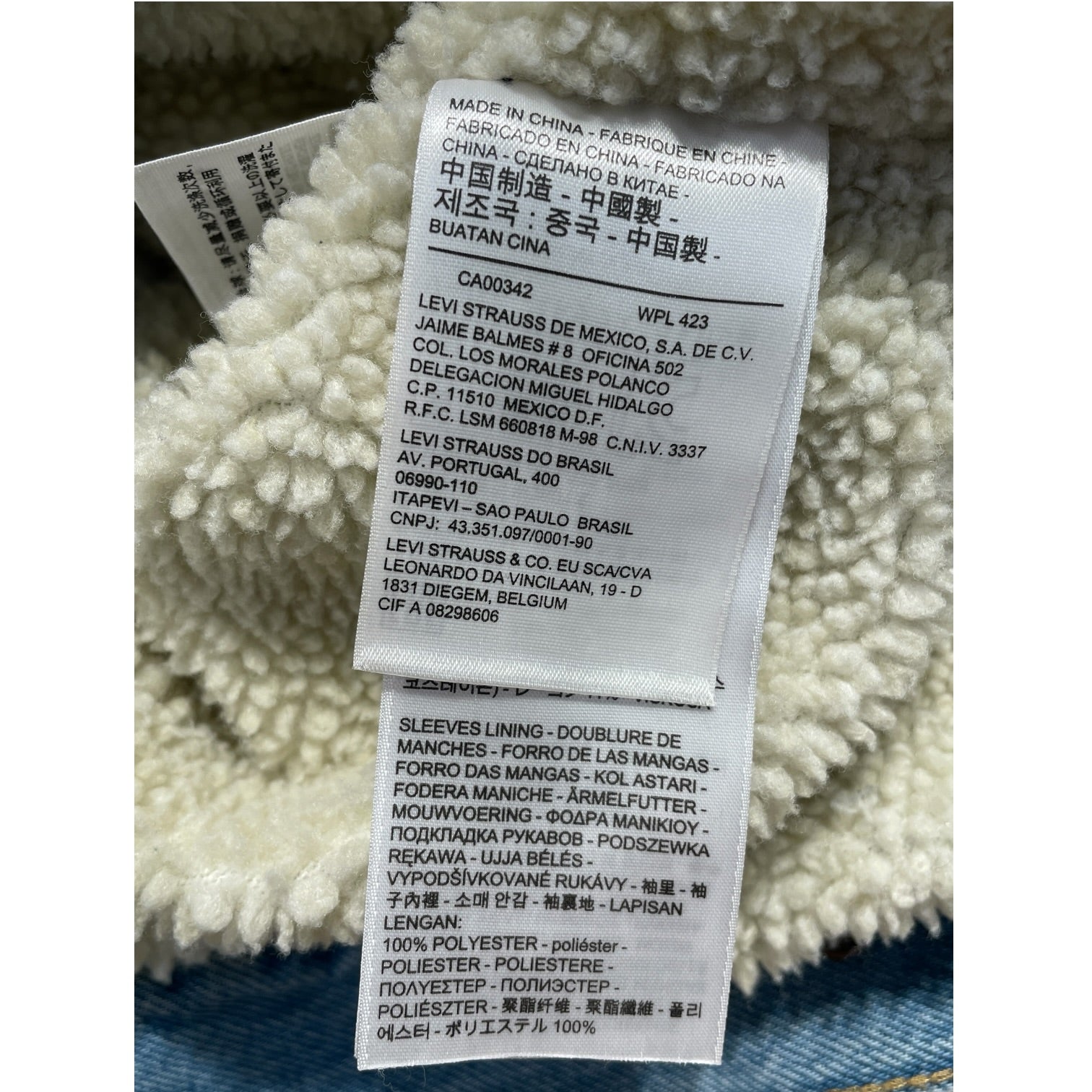 Levi's/Denim Jkt/XL/Cotton/BLU/Rose Sleeve Sherpa Jacket view 4