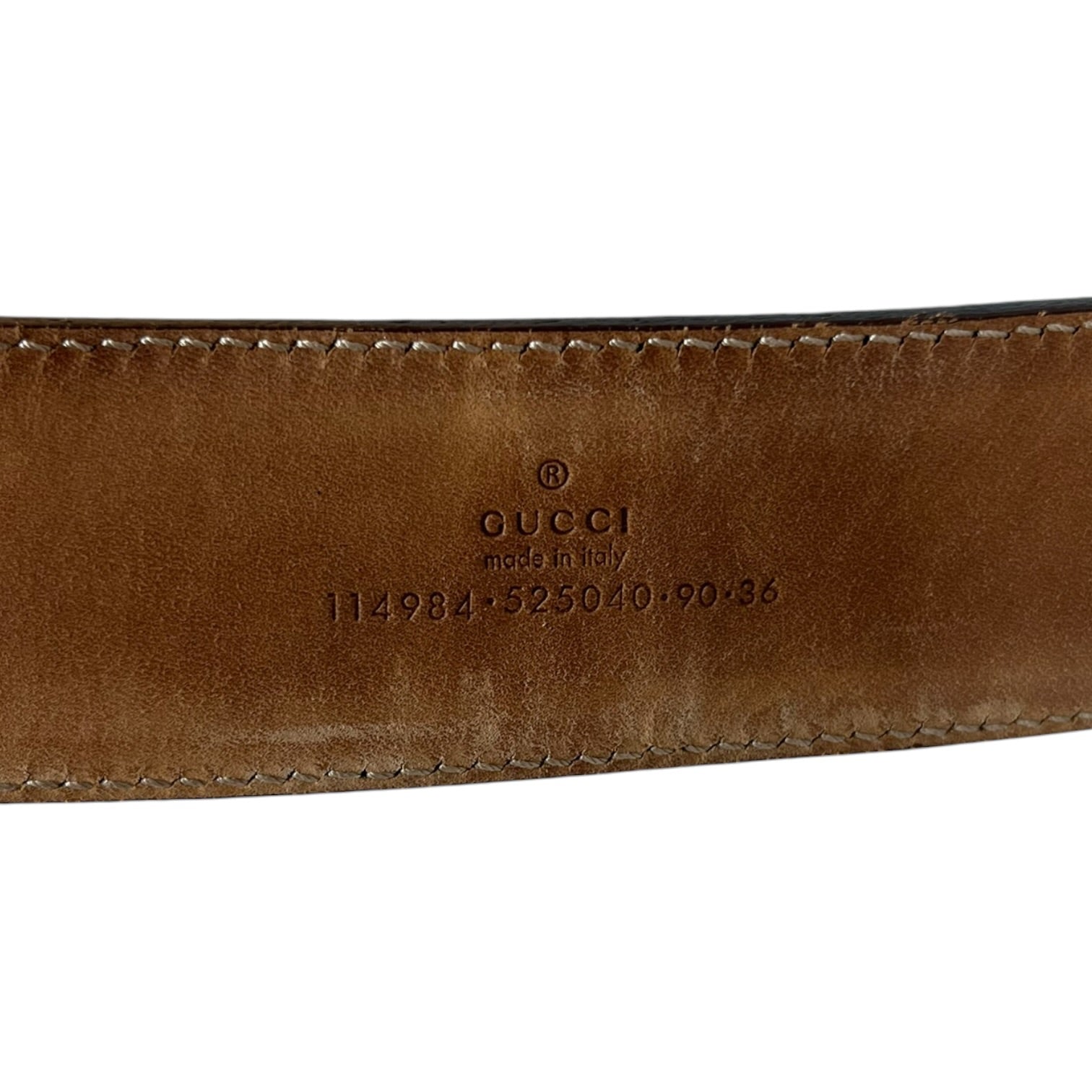 GUCCI/Belt/Stripe/Leather/NVY/M's/Red and blue stripe view 3