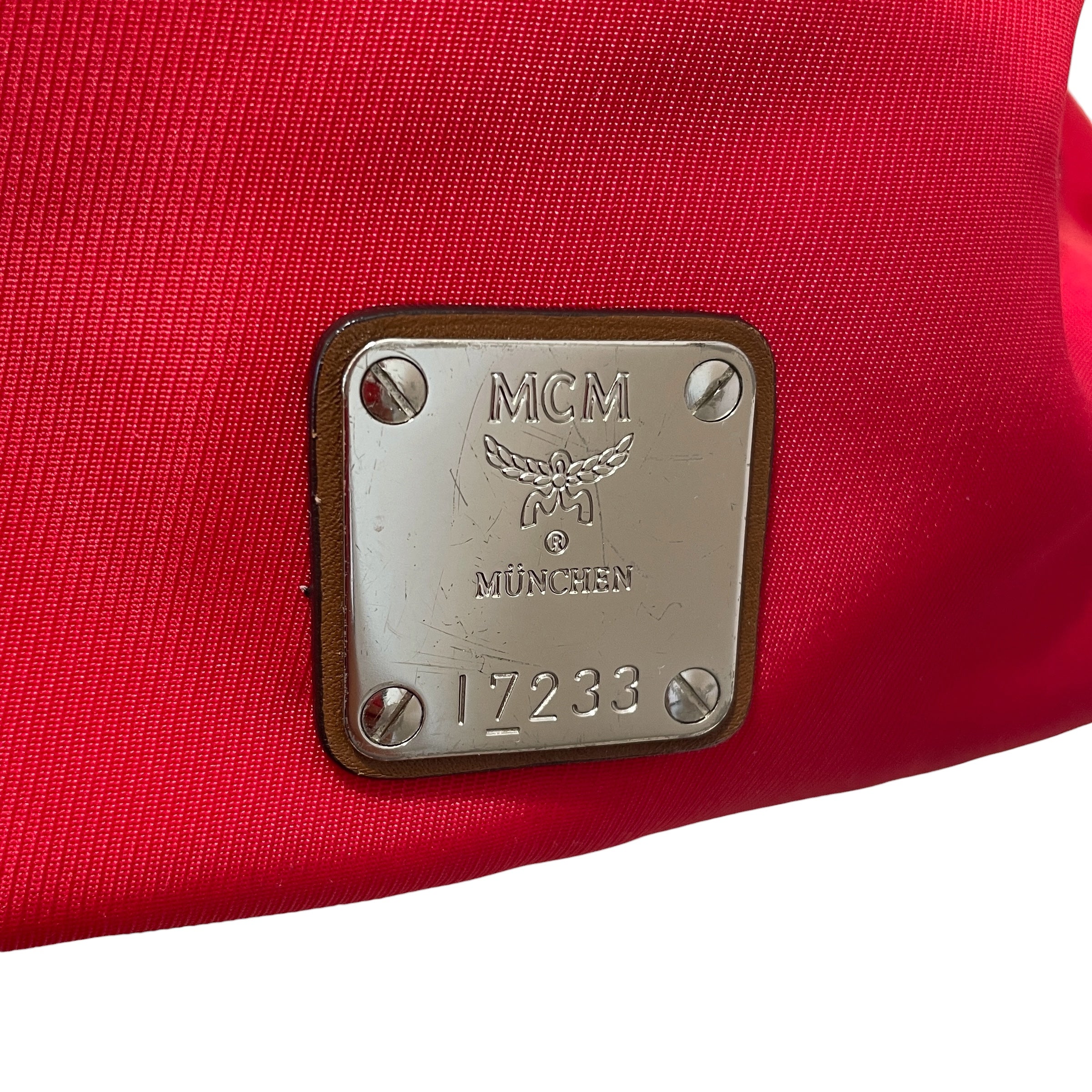 MCM/Bag/Nylon/RED/Nylon Backpack view 5