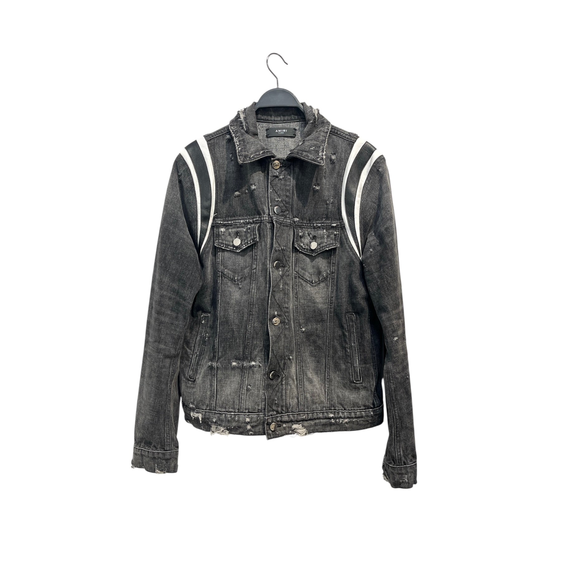 AMIRI/Denim Jkt/XL/Denim/GRY/DENIM VARSITY JACKET, 150712 view 1