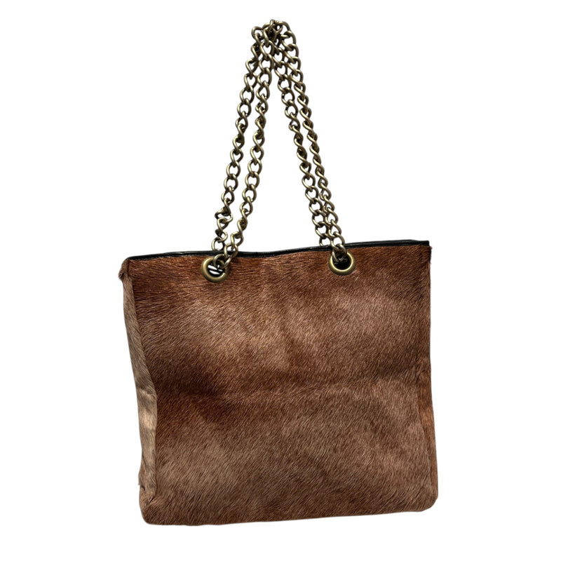MAURIZIO TAIUTI/Tote Bag/Cowhide/BEG/COWHIDE CHAIN TOTE