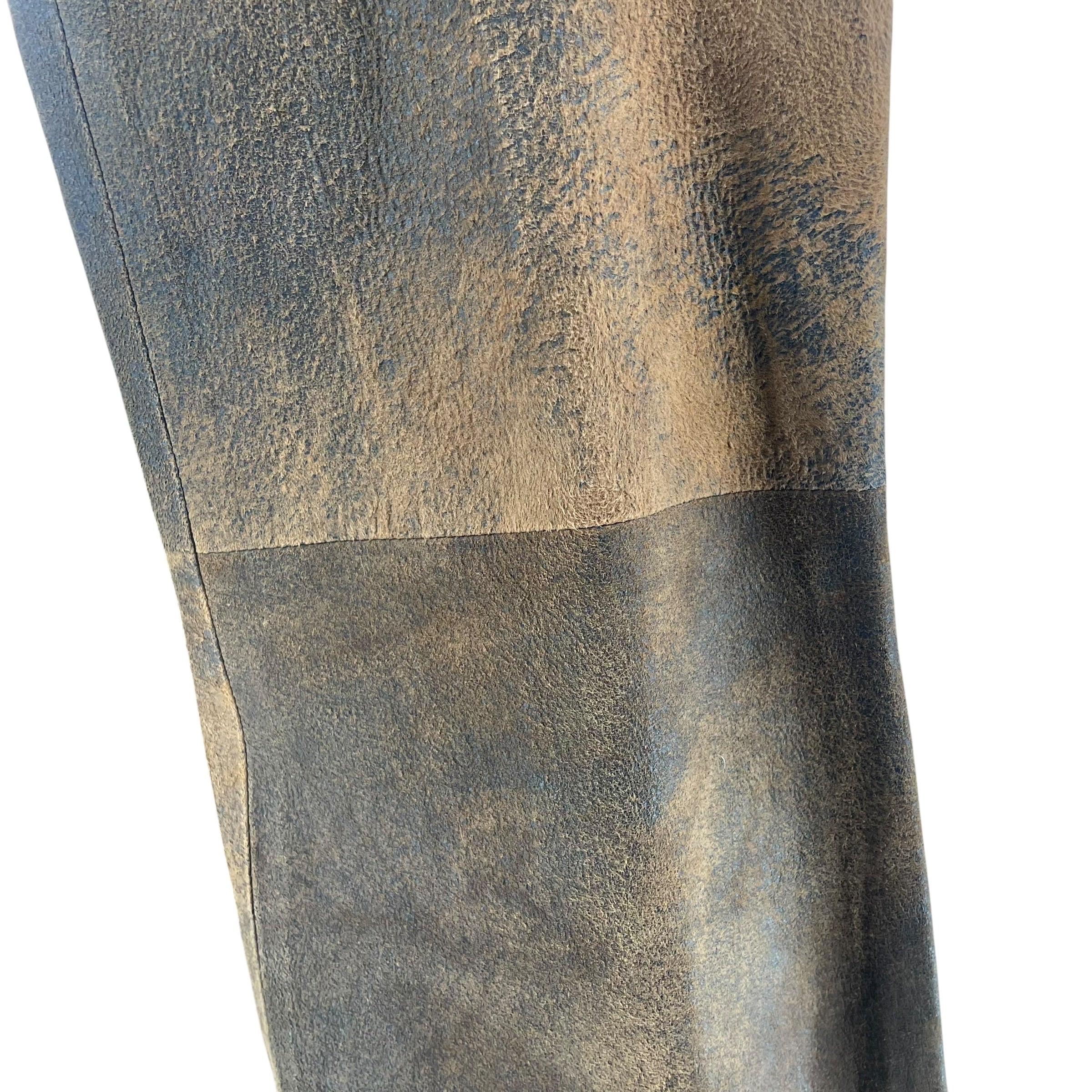 DANCASSAB/Straight Pants/M/Suede/BRW/SUEDE BROWN PANTS view 4