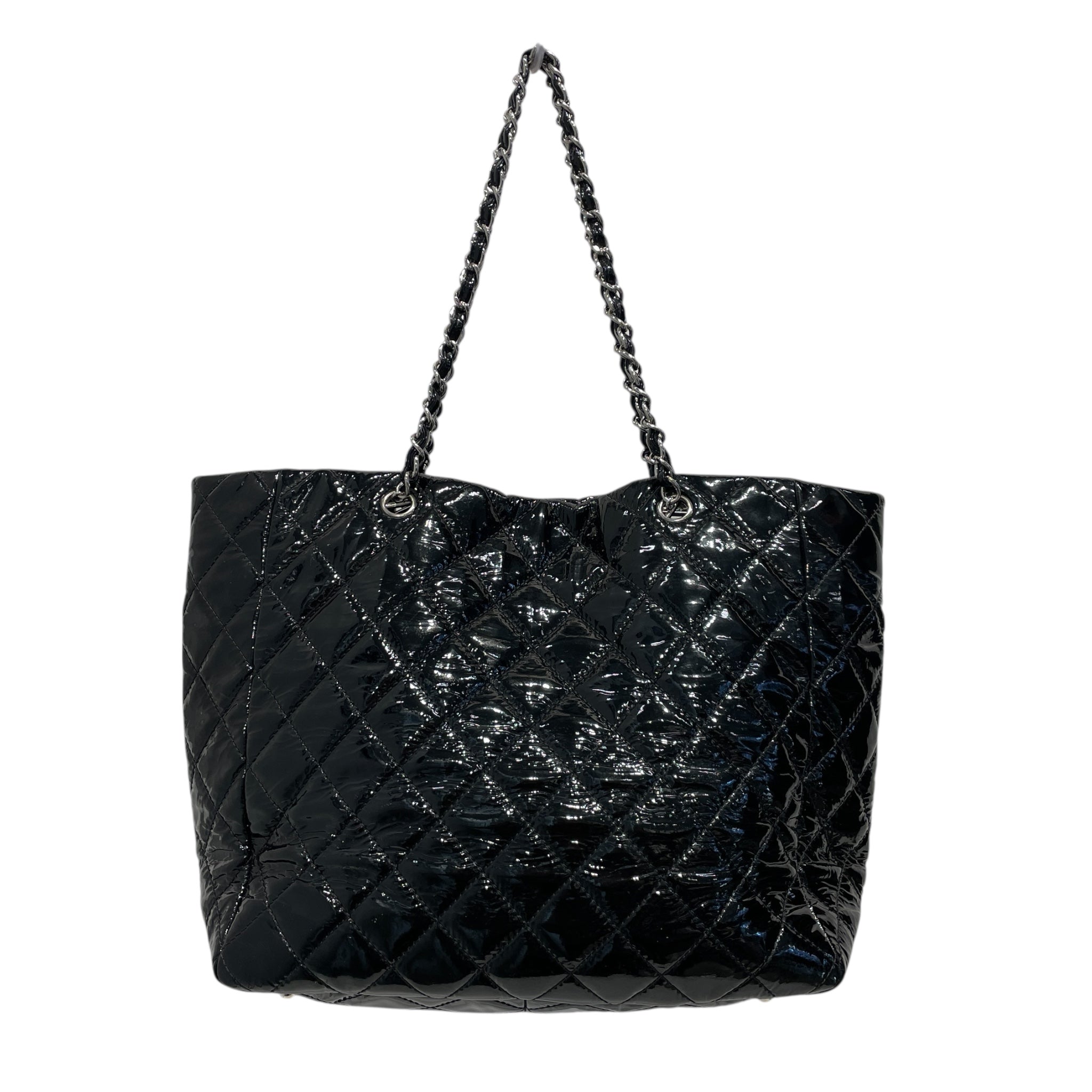 CHANEL/Tote Bag/Leather/BLK/CHANEL 2010 BLACK PATENT TOTE view 2
