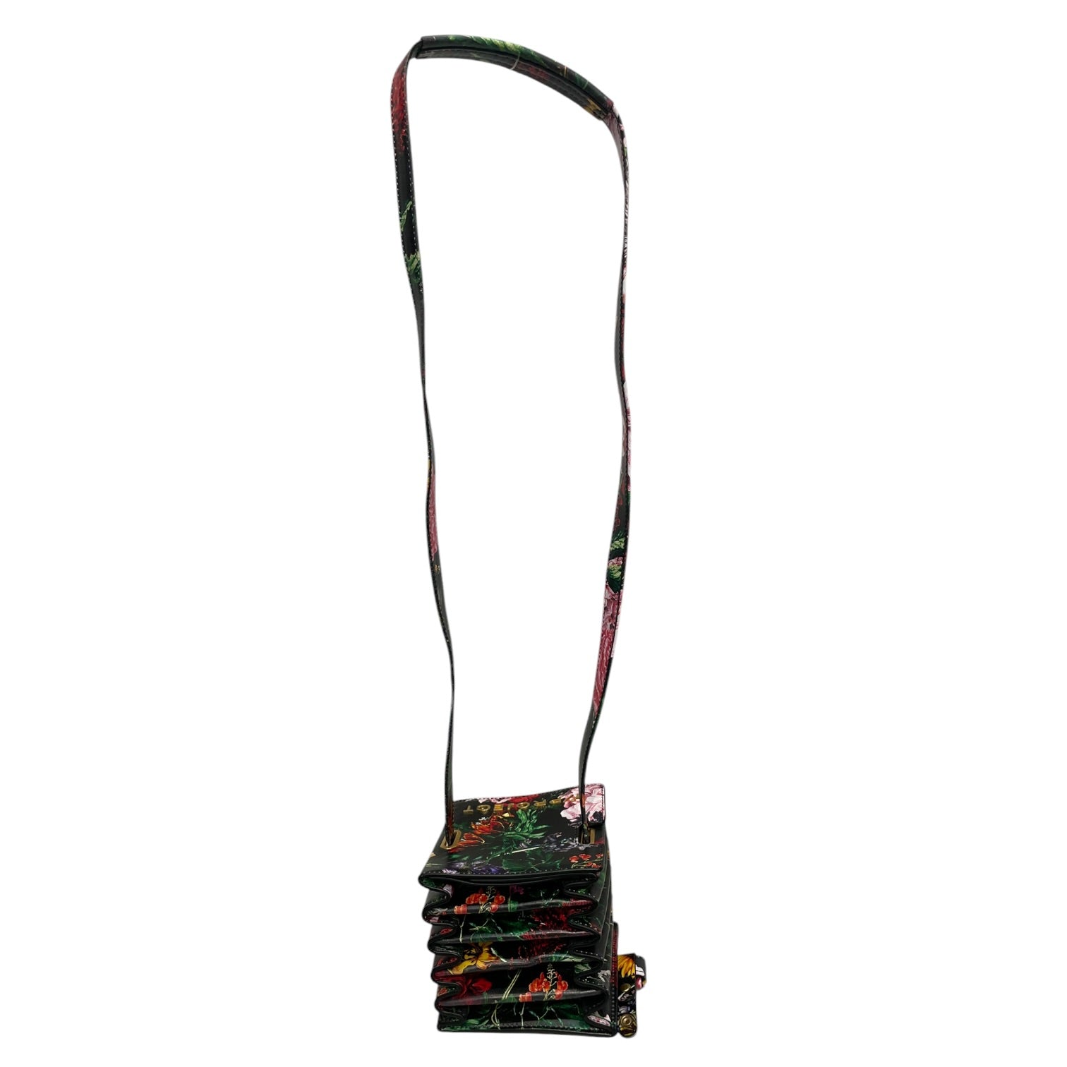 Y/PROJECT/Cross Body Bag/Floral Pattern/Leather/BLK/ACCORDIAN BAG view 2