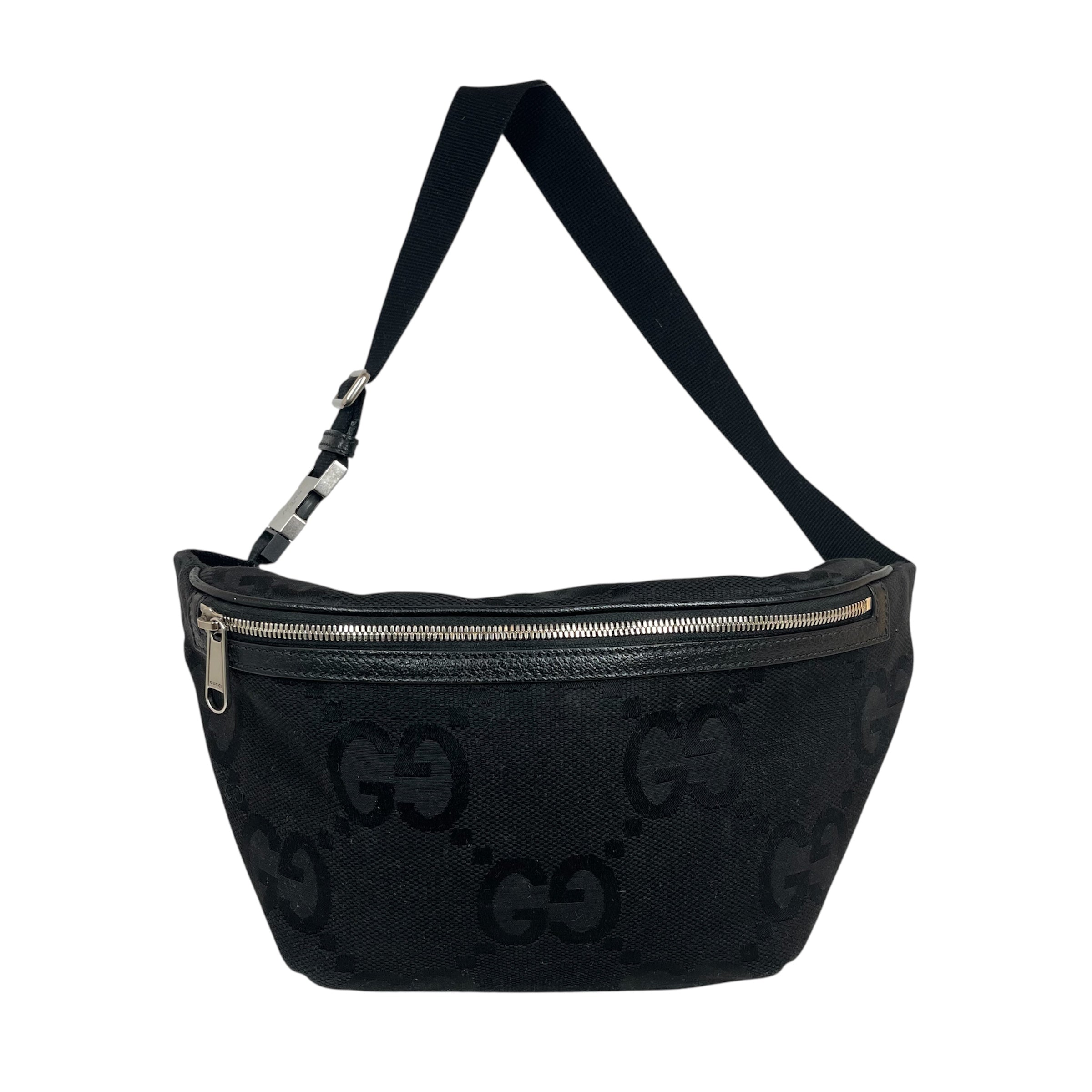 GUCCI/Fanny Pack/Monogram/BLK/Jumbo GG view 1