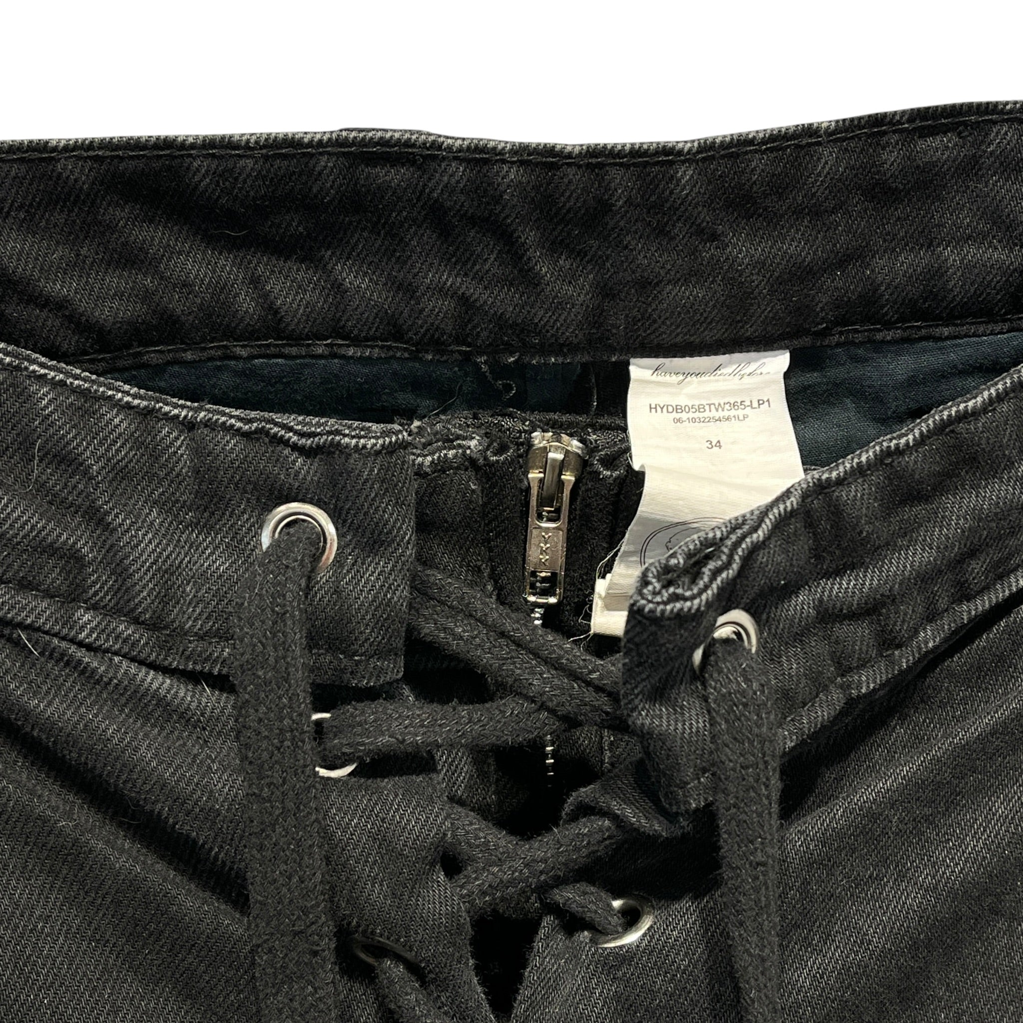 haveyoudiedbefore?/Pants/34/Denim/BLK/wide bondage view 3