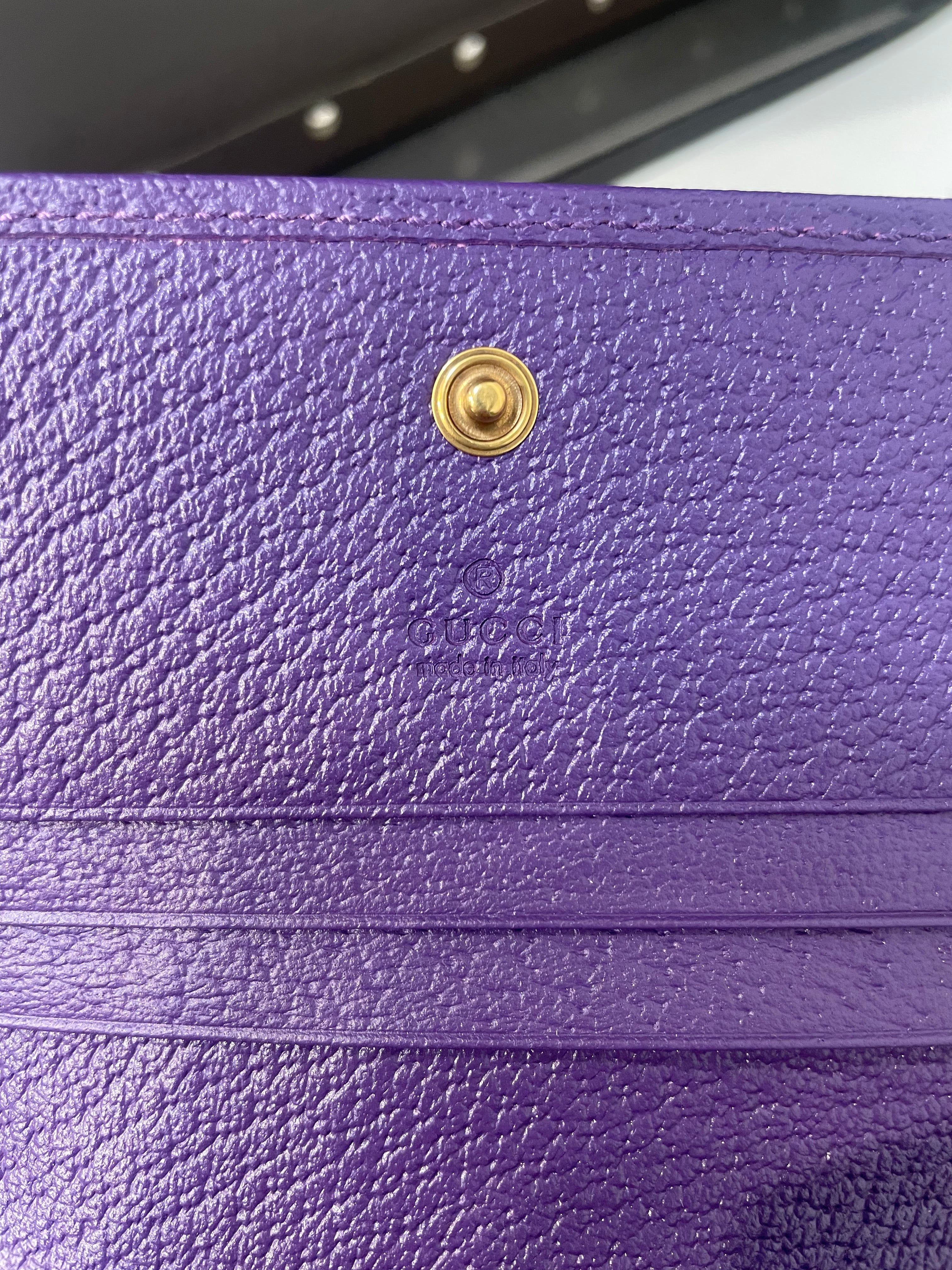 GUCCI/Bifold Wallet/Leather/PPL/Garden view 5
