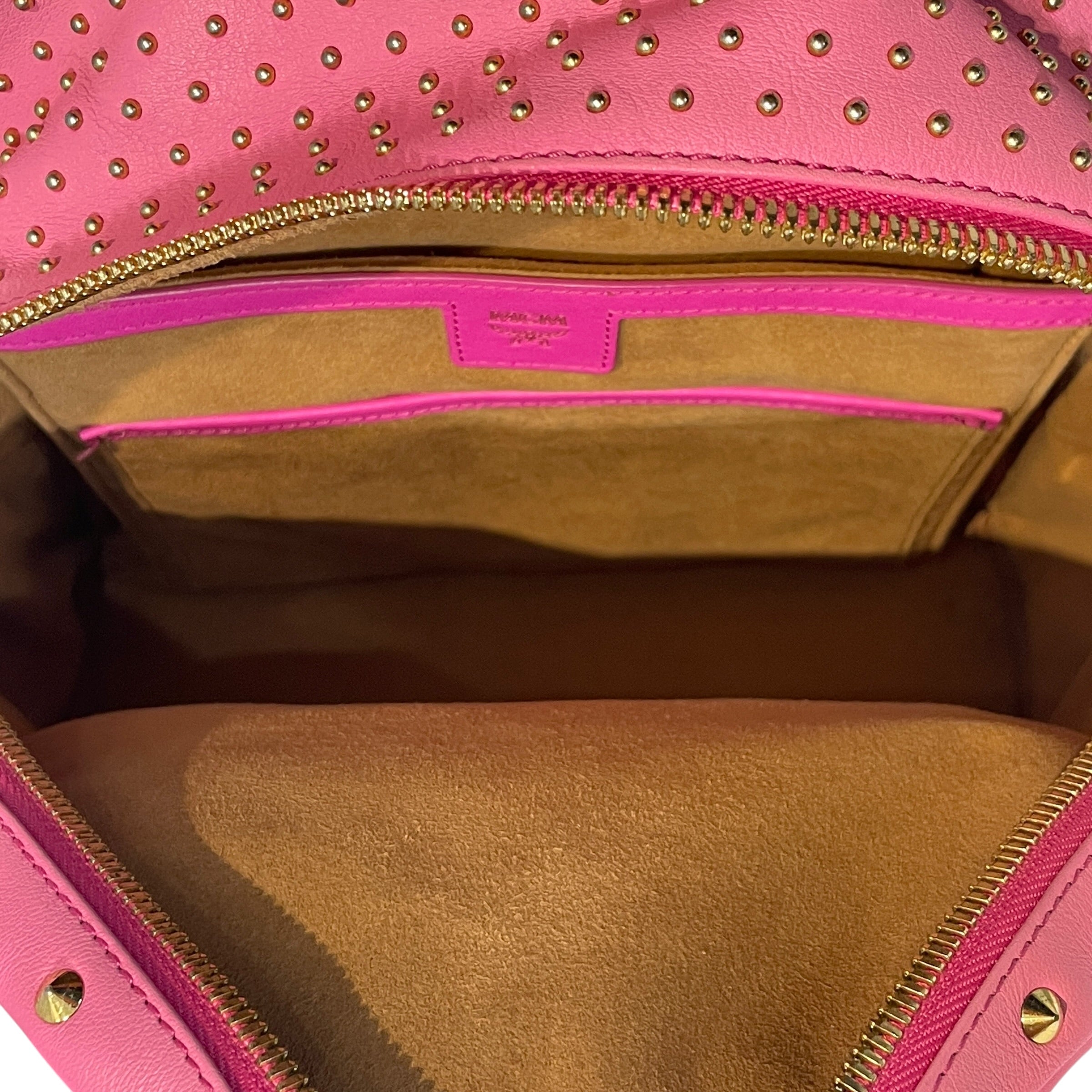 MCM/Backpack/Leather/PNK/Stark Studded BackPack view 4