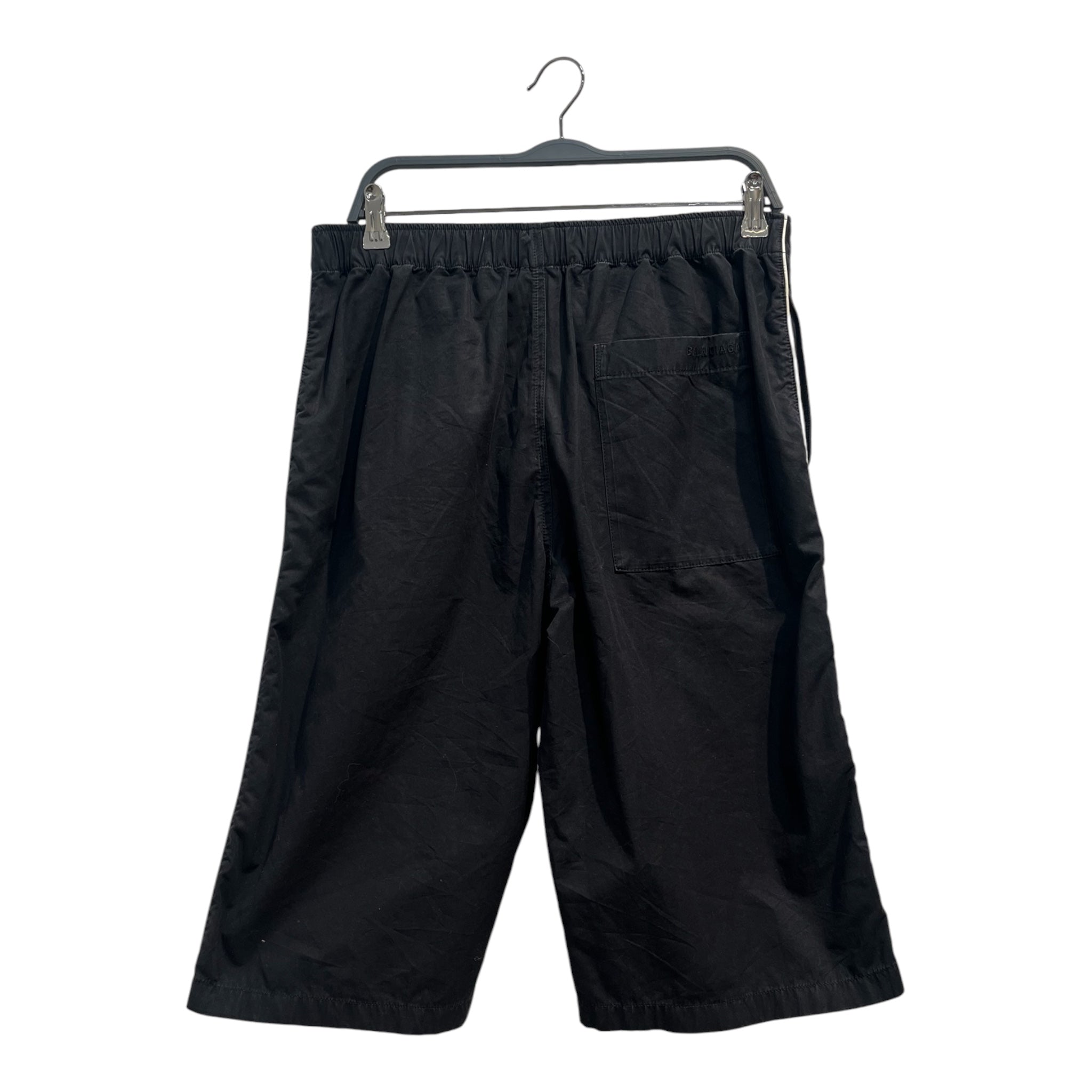 BALENCIAGA/Shorts/46/Cotton/BLK/white piping view 2