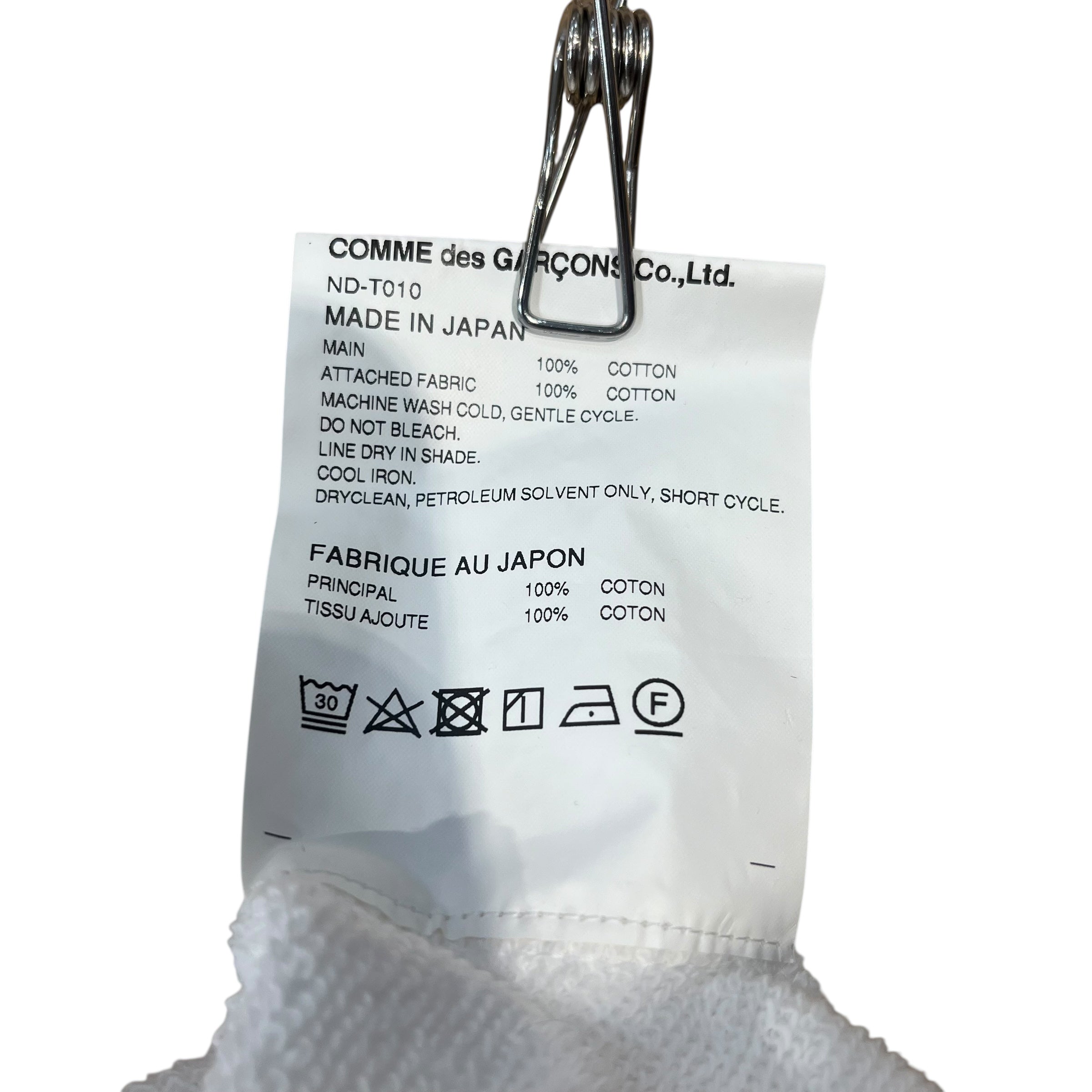 COMME des GARCONS GIRL/Sweatshirt/M/Cotton/WHT/HEAR ON BACK CUT OUT view 5