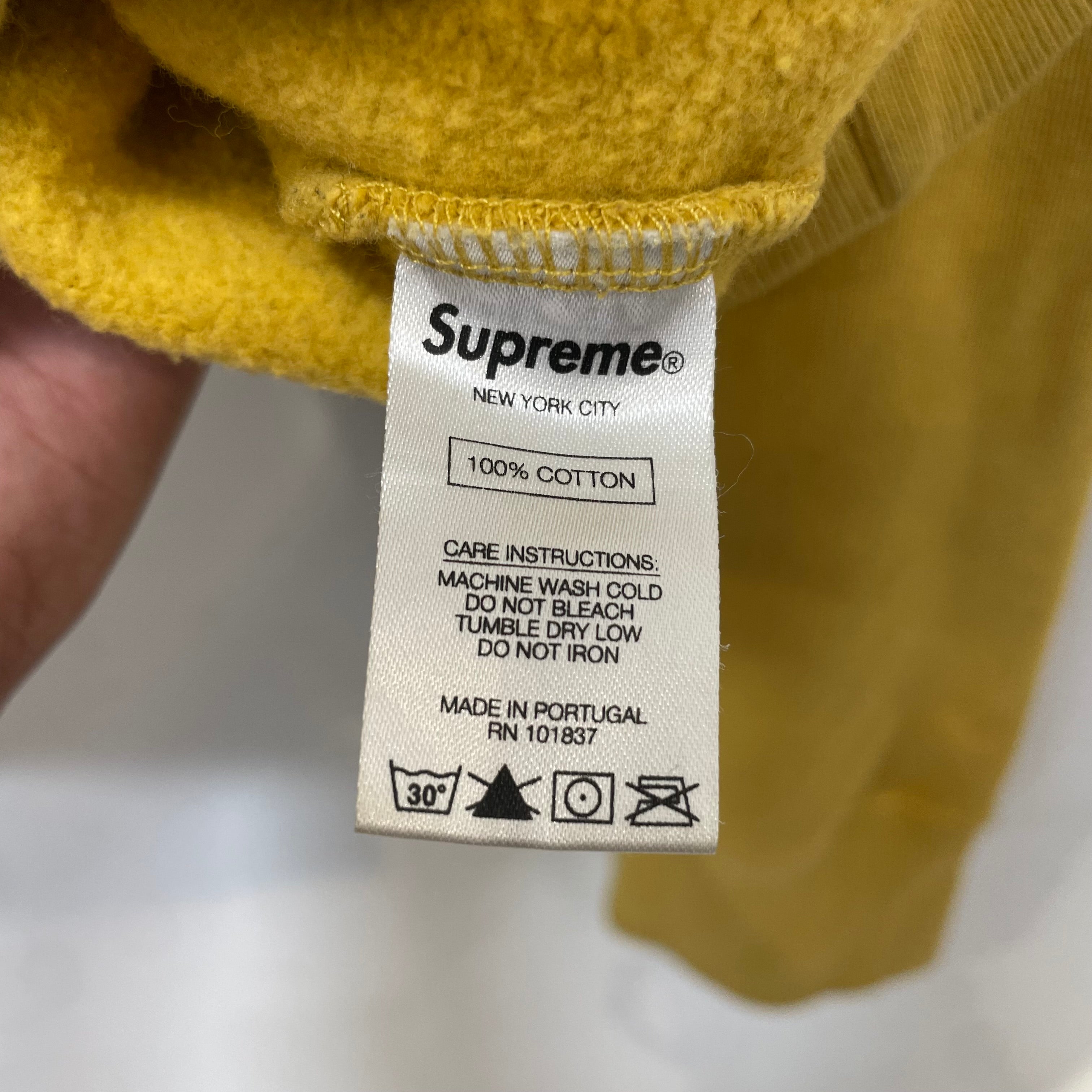 Supreme/Hoodie/M/Graphic/Cotton/YEL/picasso chainstitch view 7