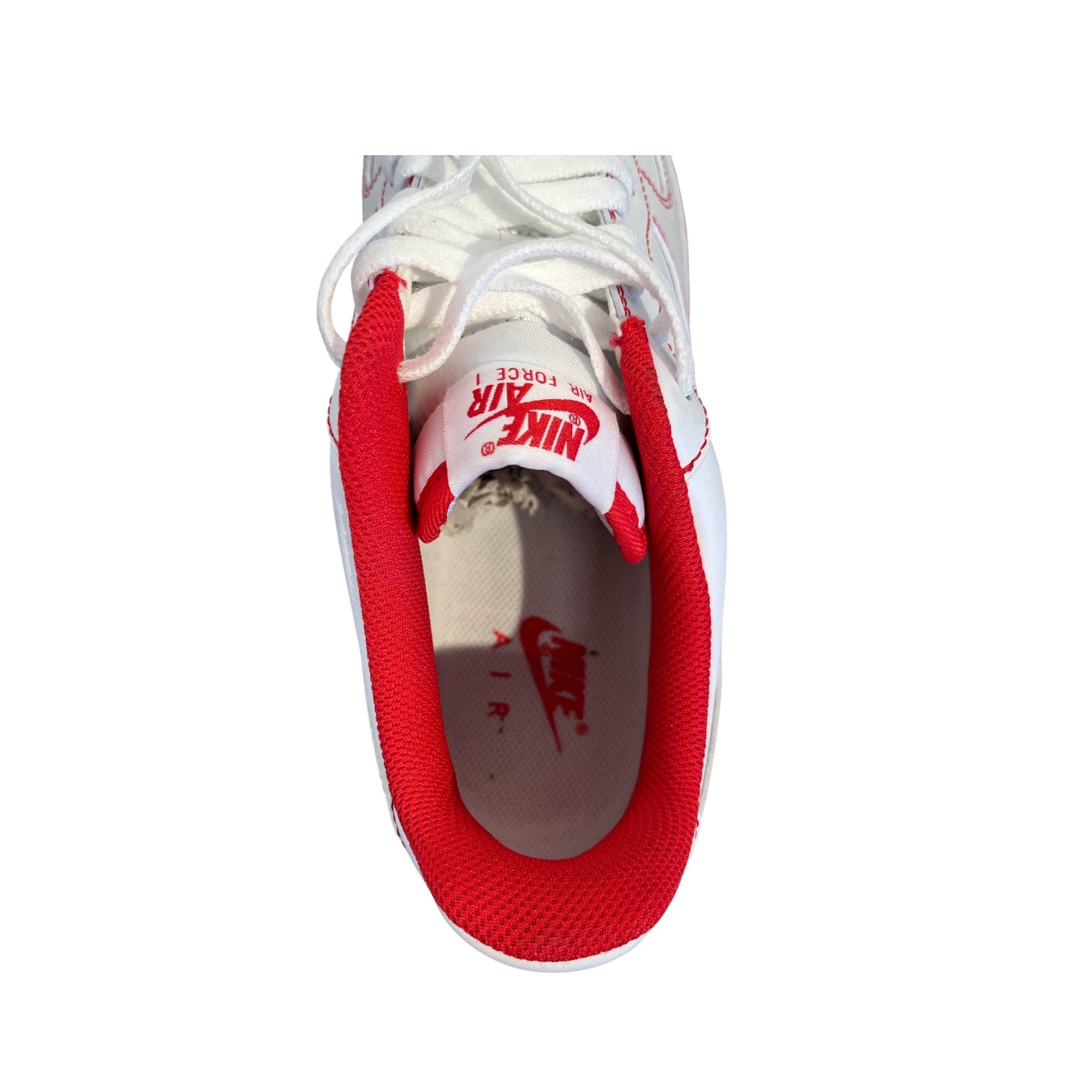 NIKE/Low-Sneakers/US 10/WHT/red stitching view 5