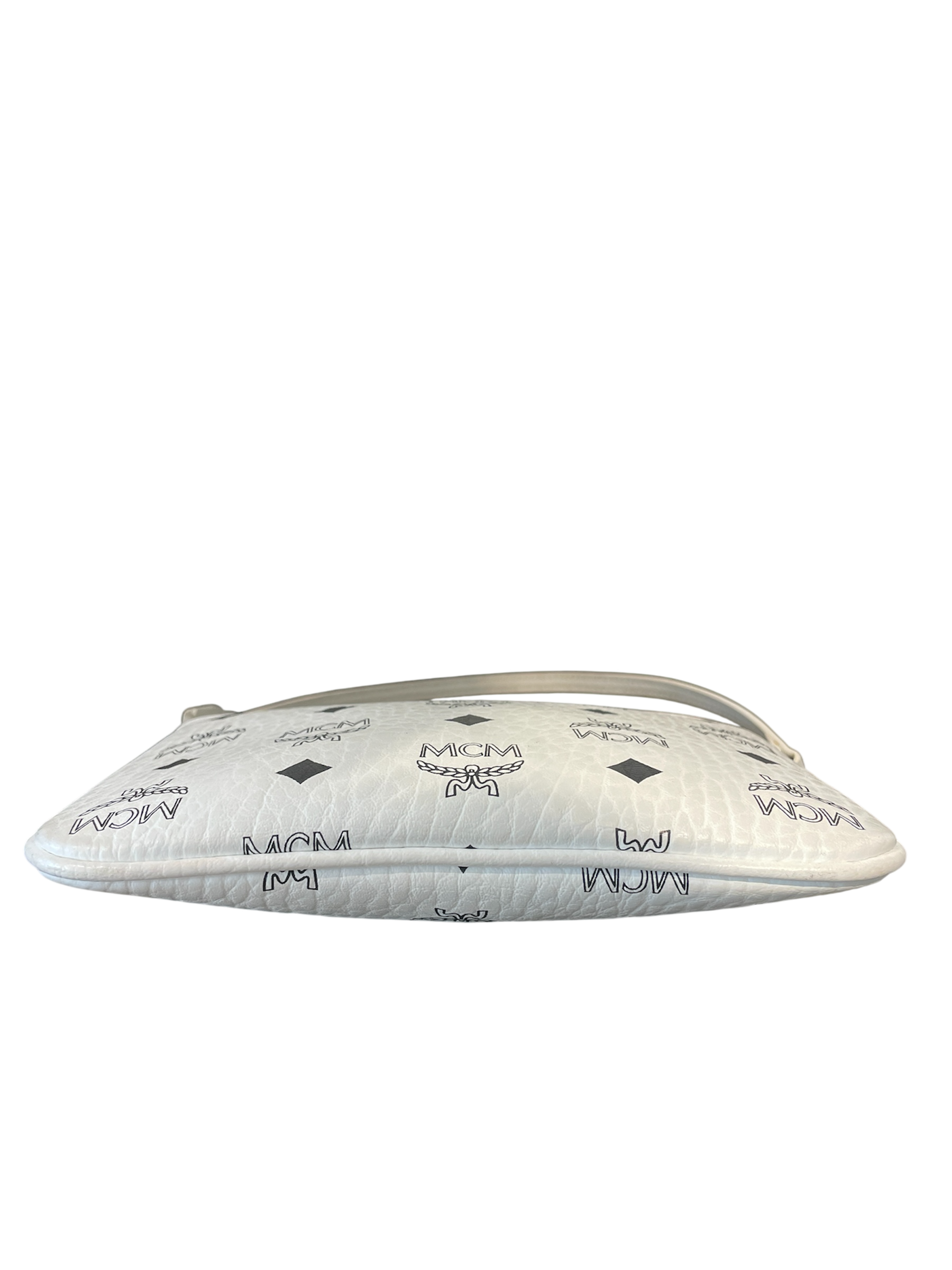 MCM/Pouch/All Over Print/Leather/WHT/white mcm logo view 3