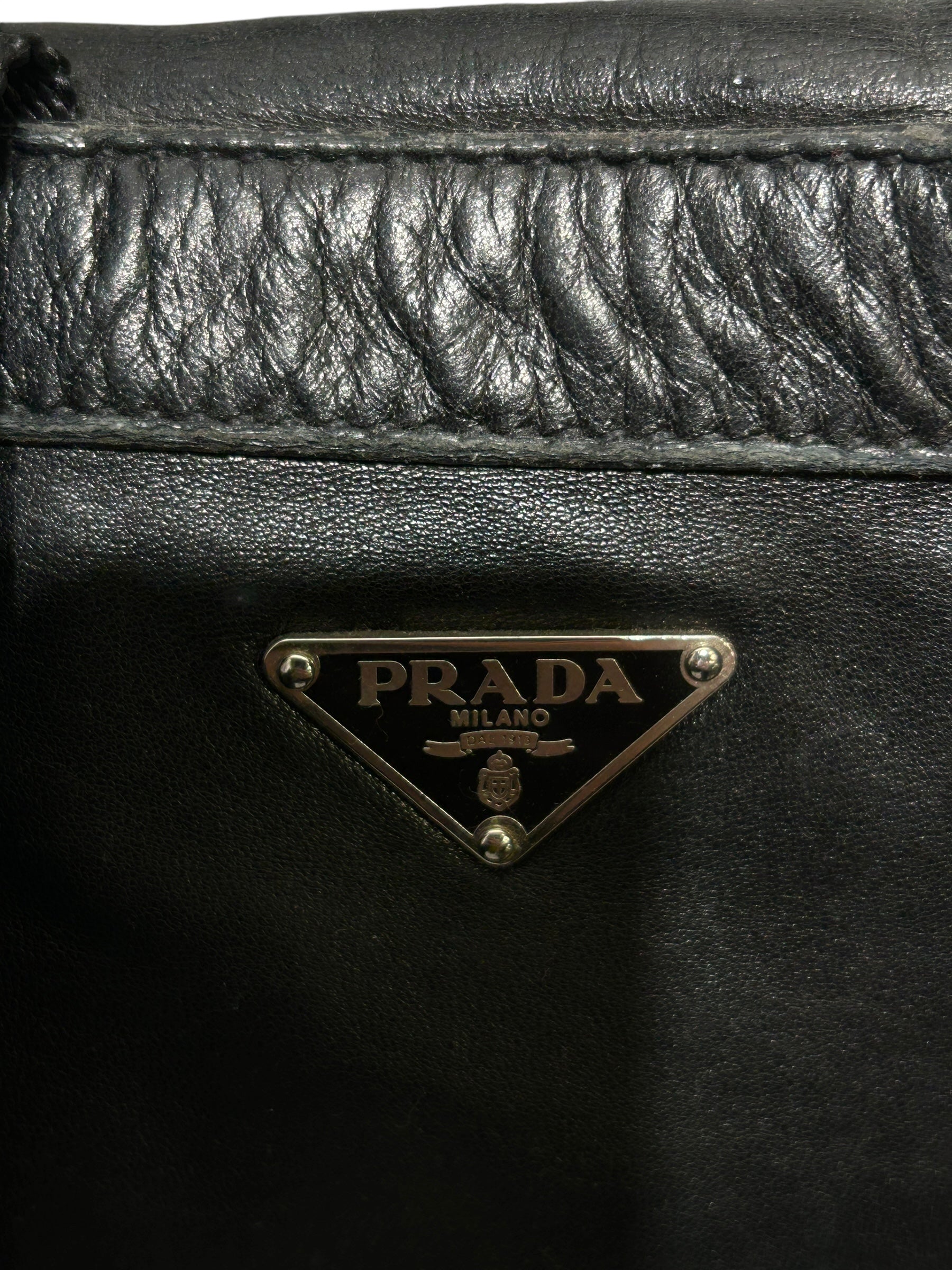 PRADA/Backpack/Leather/BLK/LEATHER BACKPACK 2 POCKET view 3
