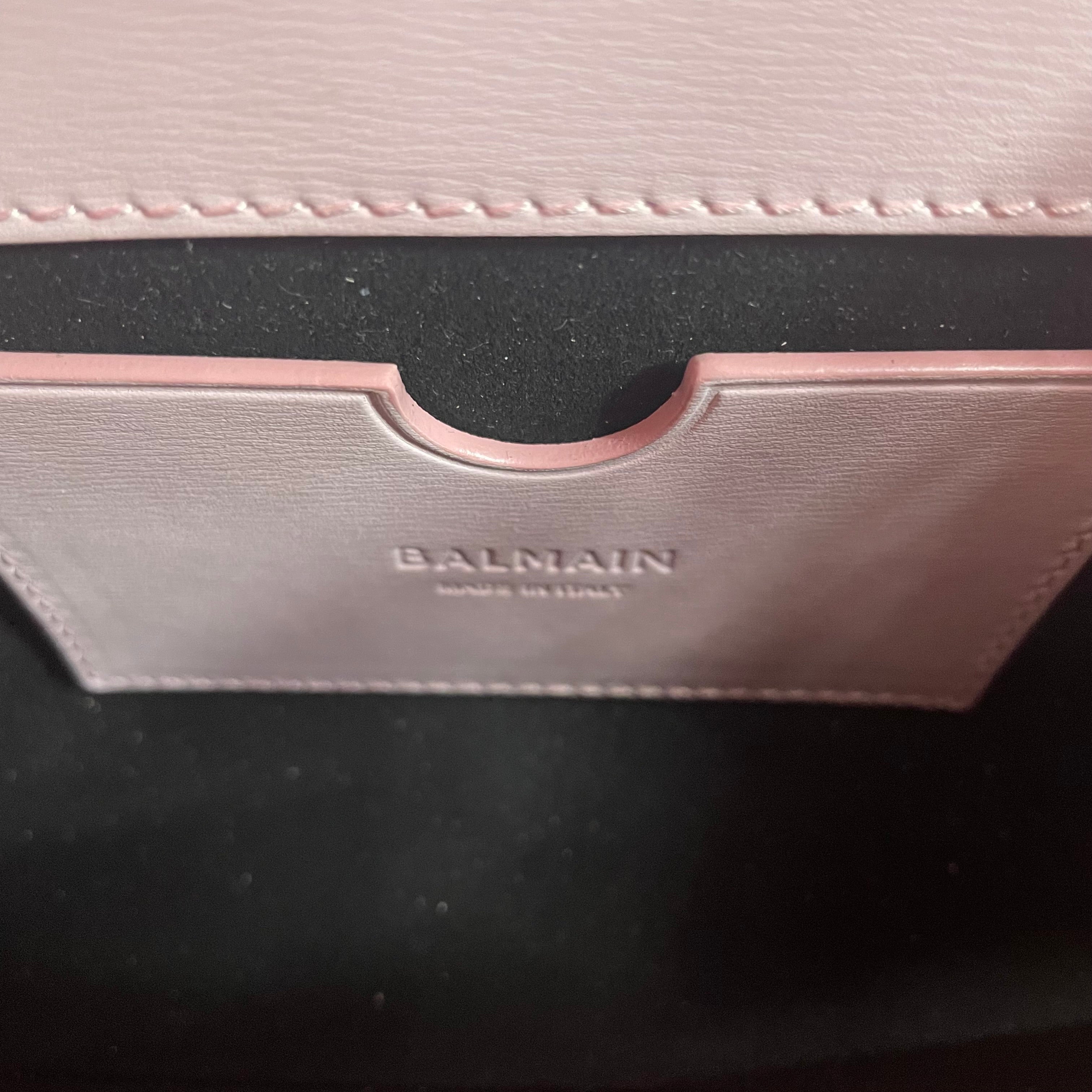 BALMAIN/Cross Body Bag/Monogram/Leather/PNK/GLD BAR SNAP ON FRONT view 6