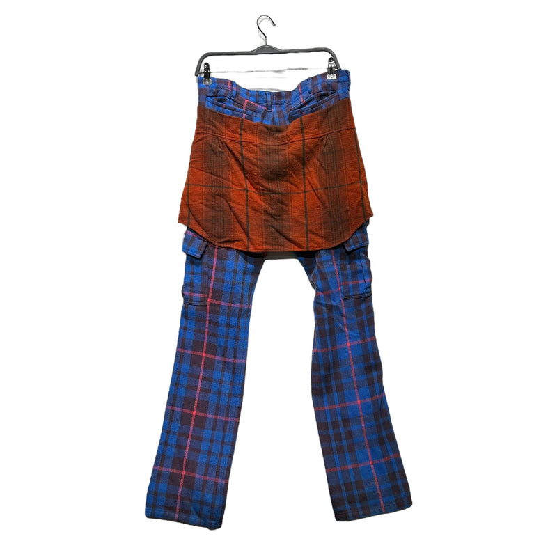 UNDERCOVER/Pants/L/Cotton/BLU/Plaid/HYBRID PLAID PANT