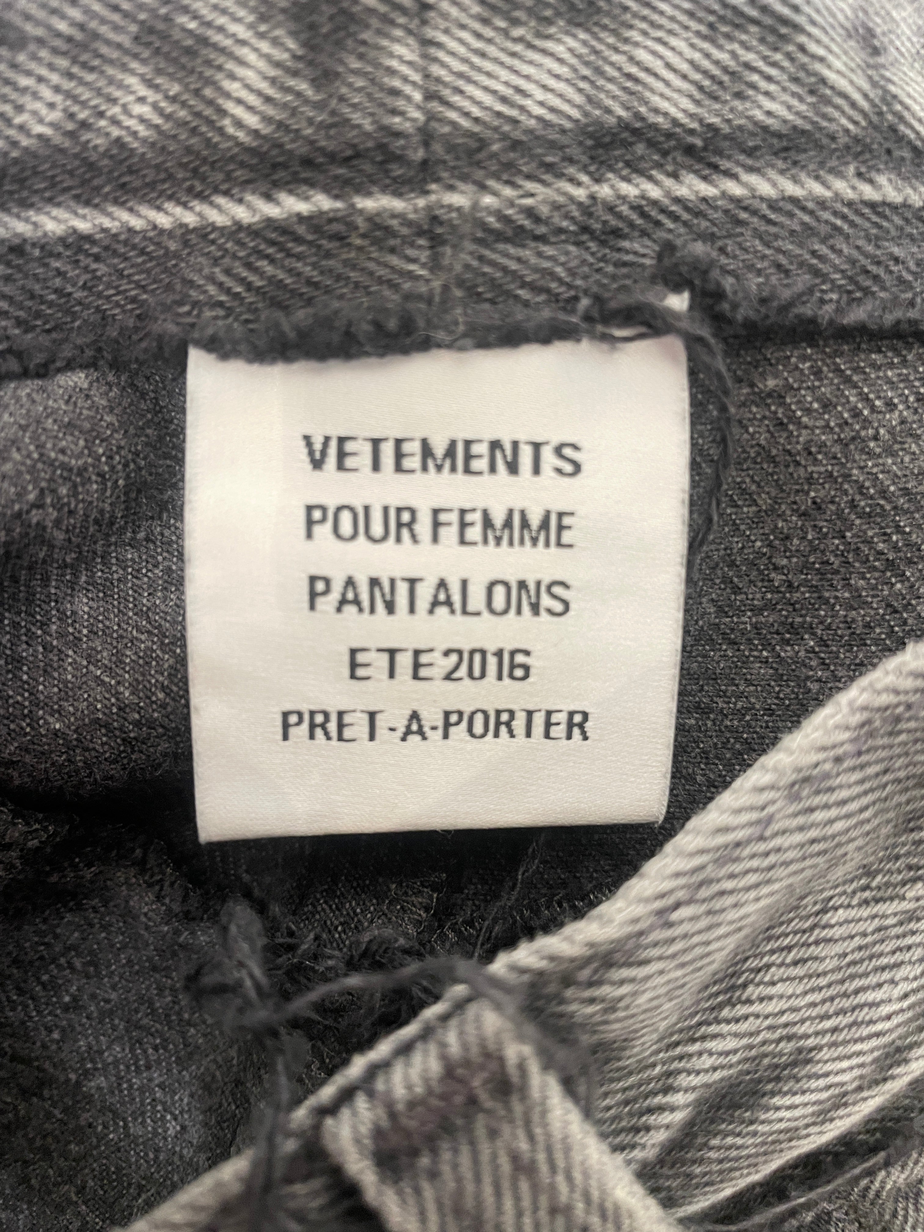 VETEMENTS/Levi's/Straight Pants/XS/Cotton/GRY/ view 3