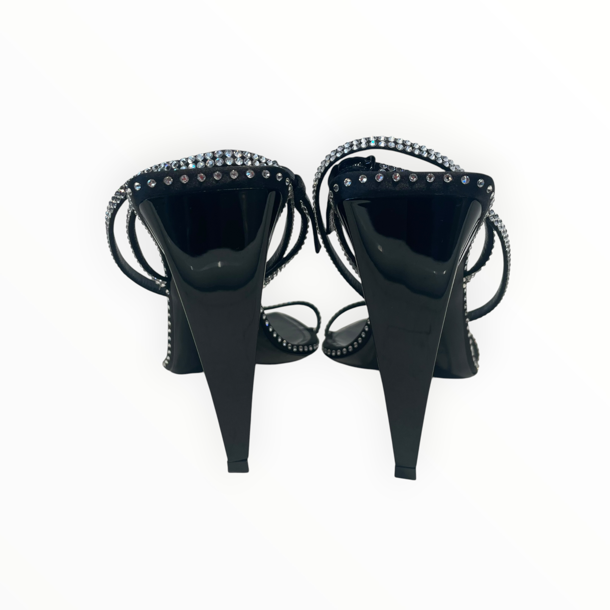 SAINT LAURENT/Heels/US 7.5/Cotton/BLK/Saint Laurent Diamond heels view 6