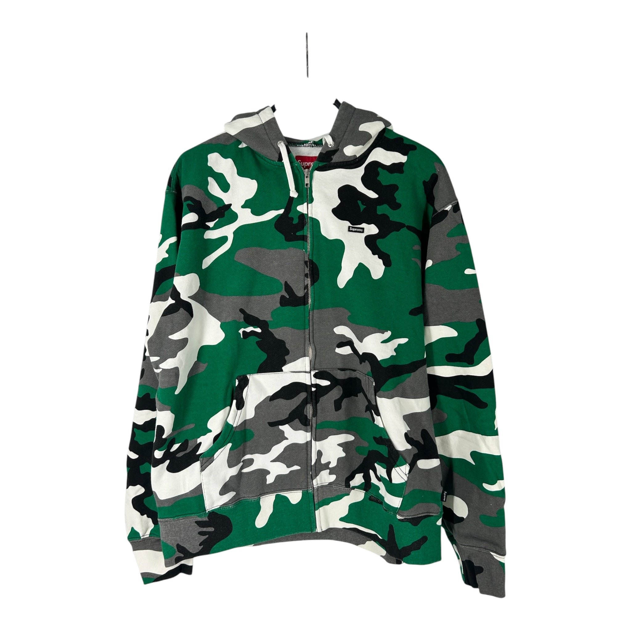 Supreme/Zip Up Hoodie/M/Camouflage/Cotton/GRN/GRY BLK MINI BLK BOGO view 1