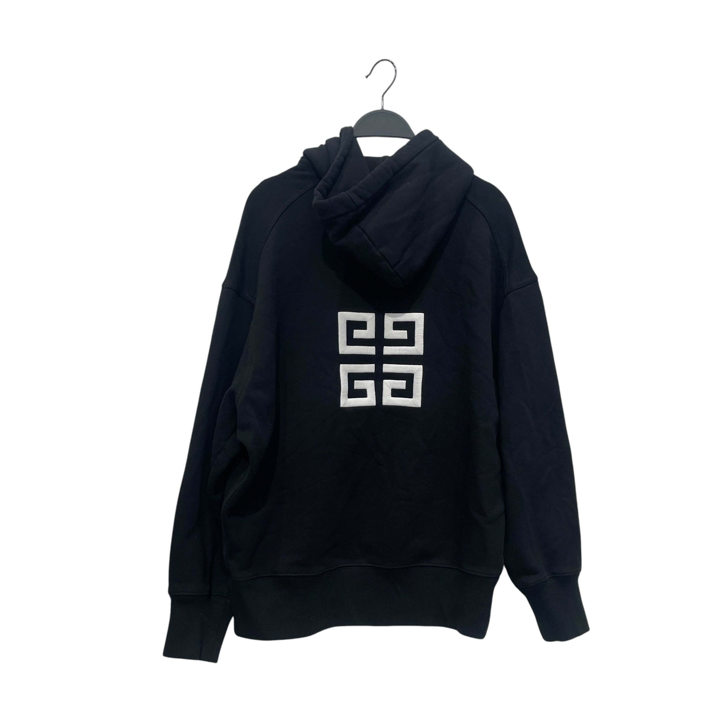 GIVENCHY/Hoodie/XS/Cotton/BLK/white block letter embroidered view 2