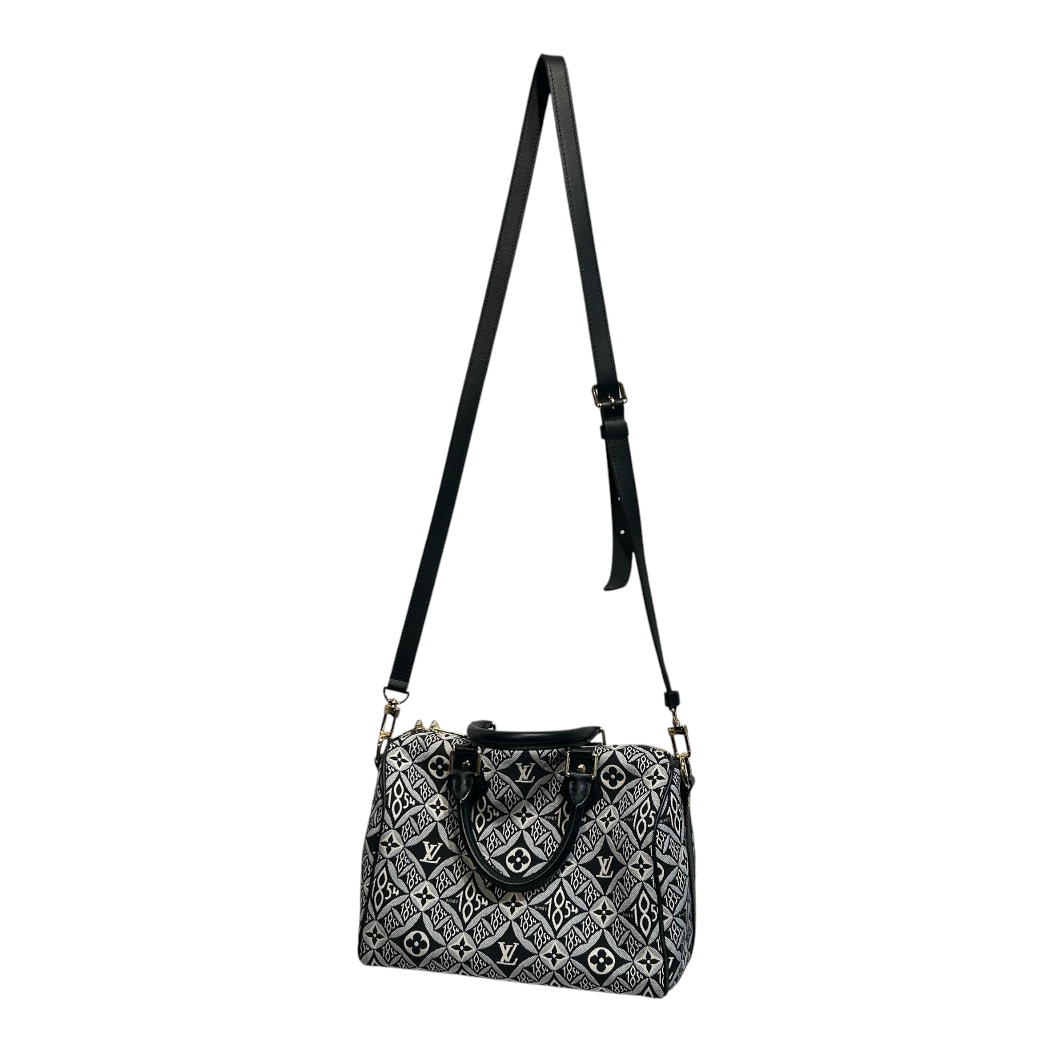 LOUIS VUITTON/Hand Bag/All Over Print/Cotton/BLK/since 1854 2021 print view 2