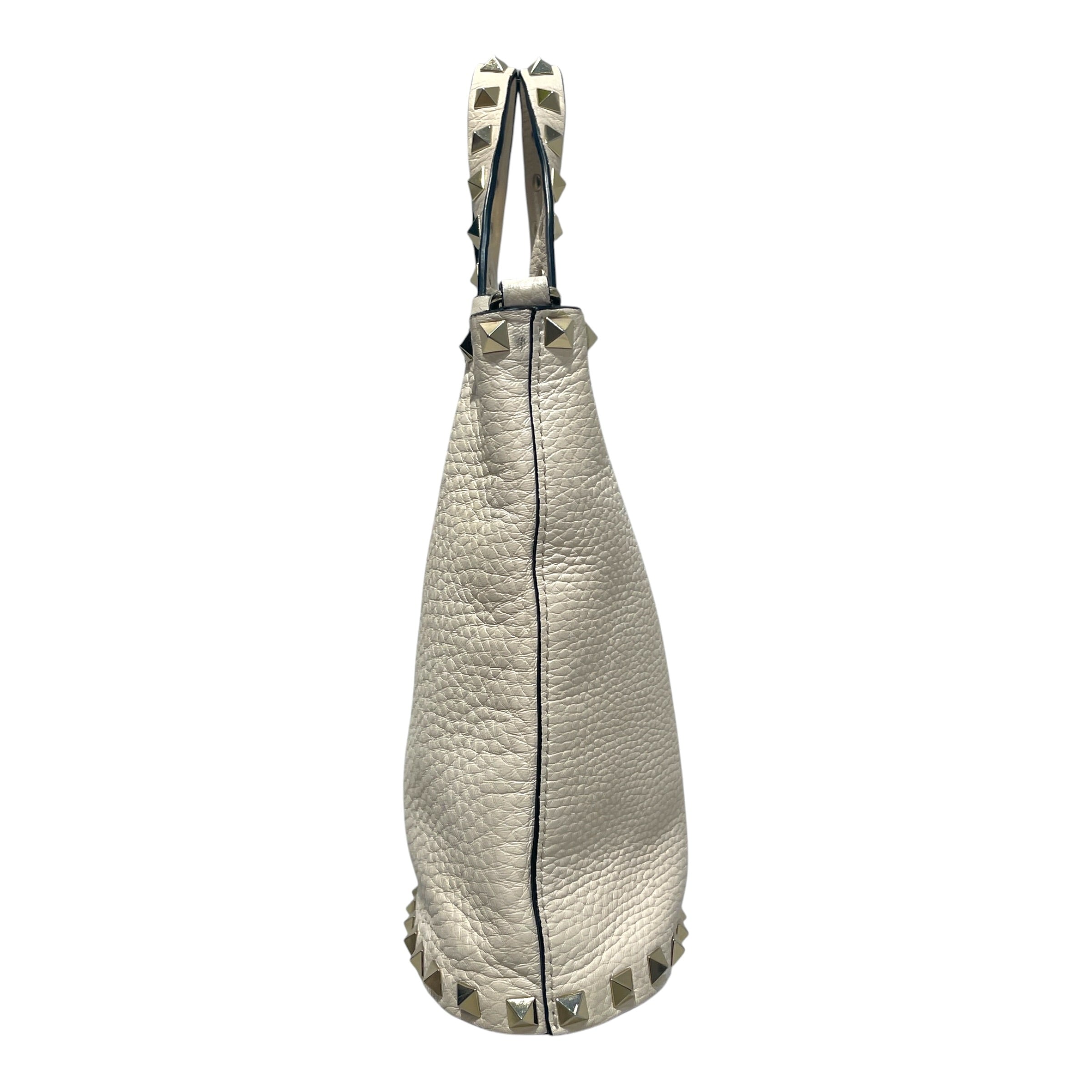 VALENTINO/Cross Body Bag/Leather/WHT/Rock Stud Bucket Bag view 3