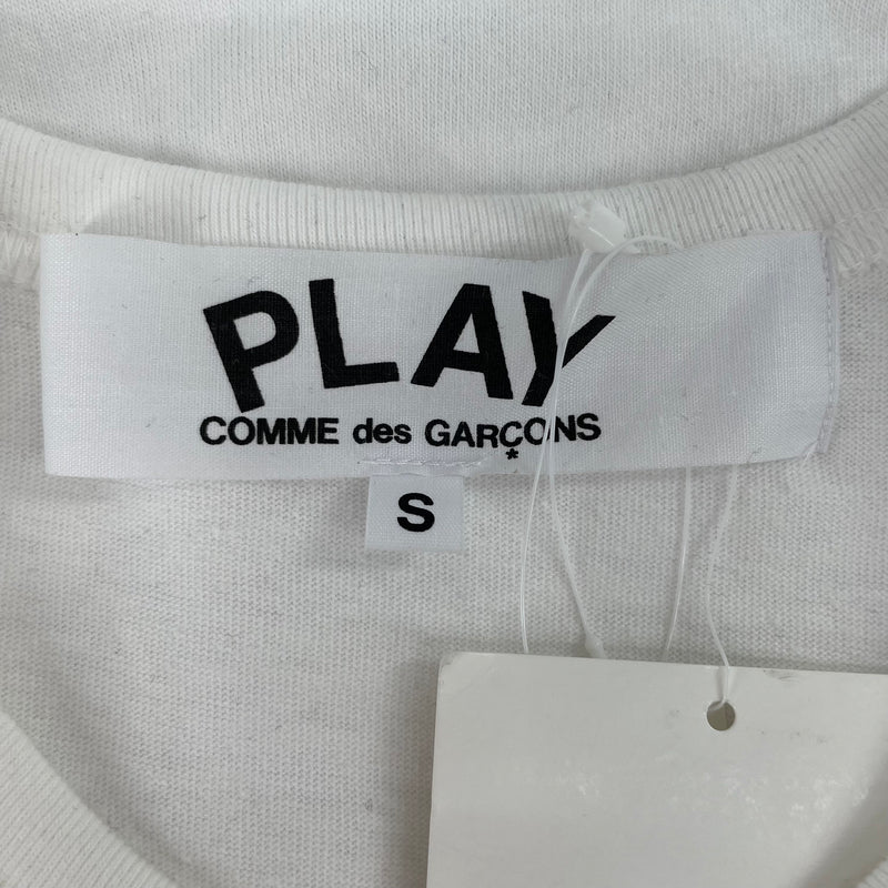 PLAY COMME des GARCONS/T-Shirt/S/Cotton/WHT/MINI GOLD HEART