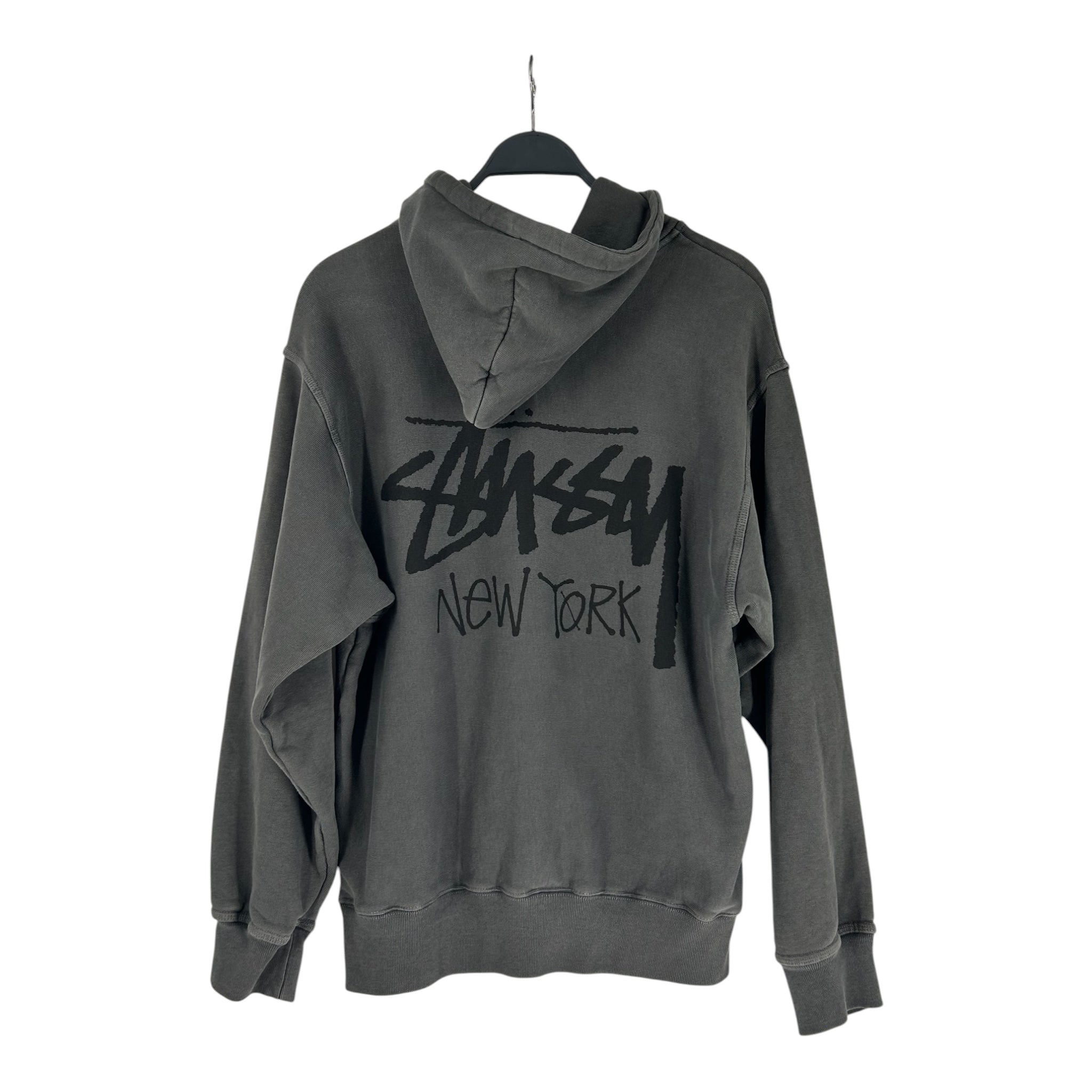 STUSSY/Hoodie/M/Graphic/Cotton/GRY/NEW YORK DARK GRAY PULLOVER view 2