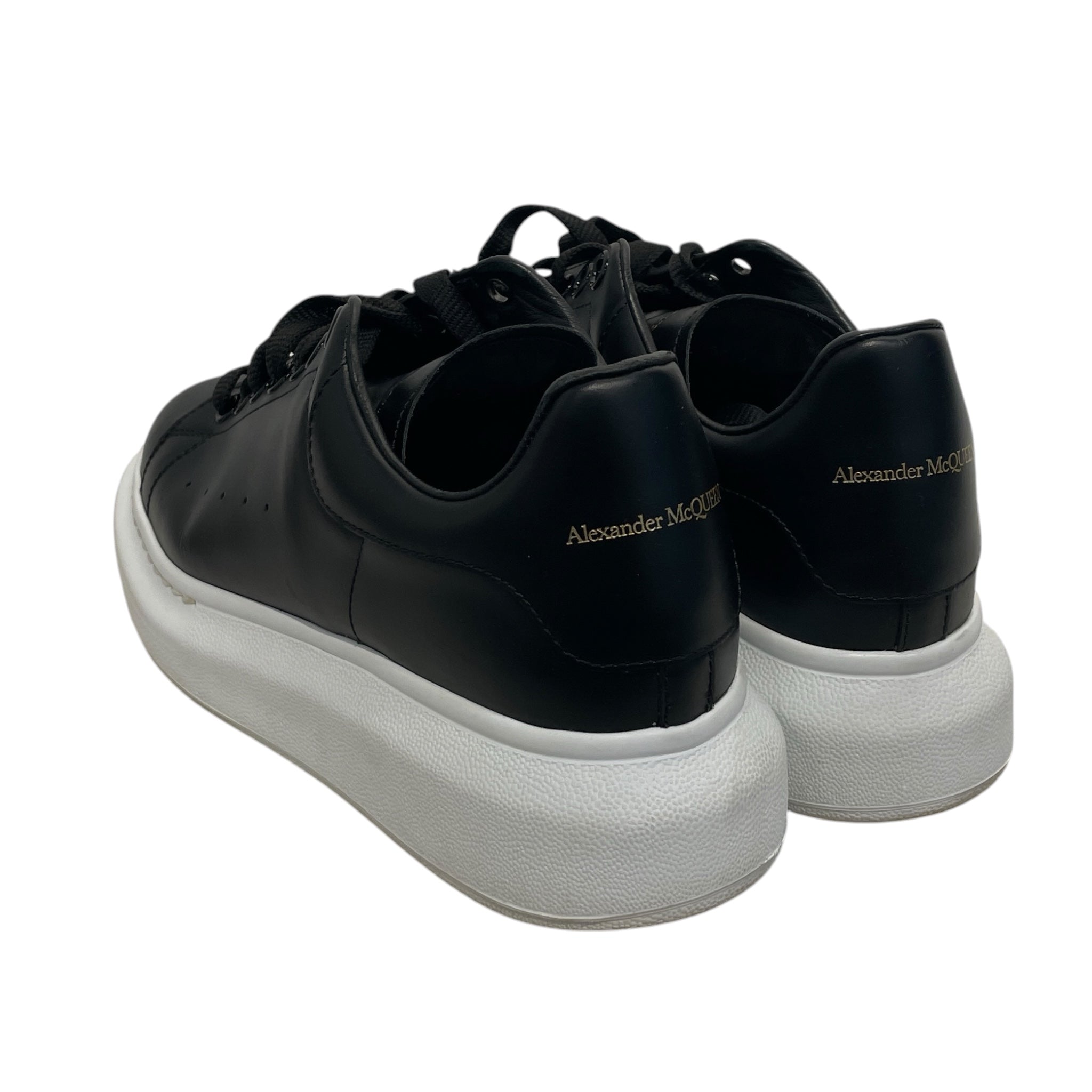 Alexander McQueen/Low-Sneakers/EU 38/Leather/BLK/overzied sneakers view 2