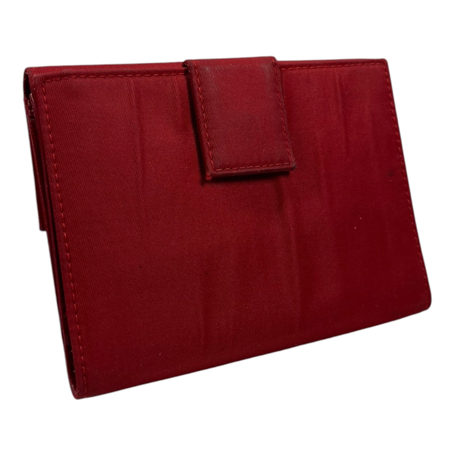 PRADA/Bifold Wallet/Nylon/RED/L's/ view 2