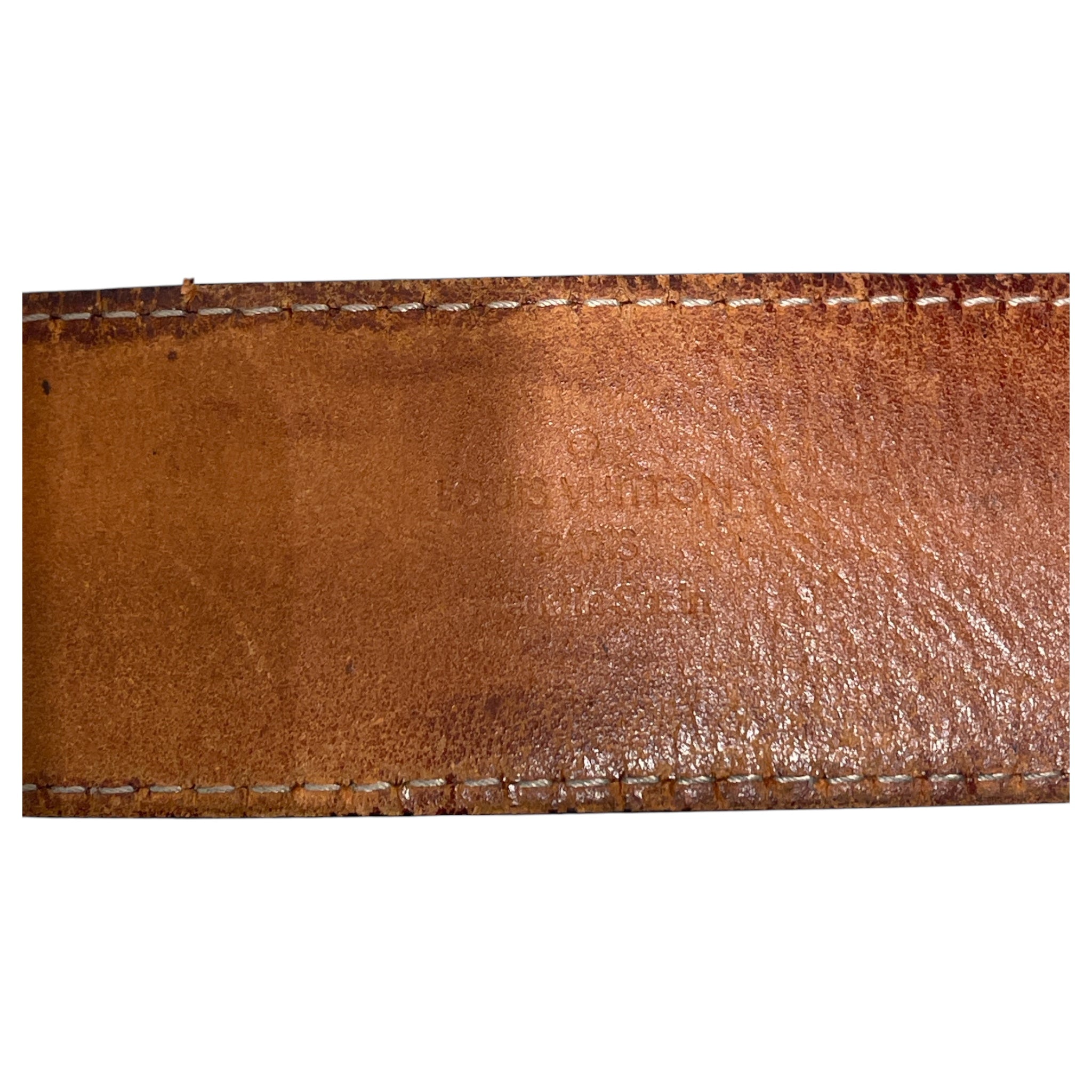 LOUIS VUITTON/Belt/Monogram/Leather/BRW/M's/ view 3