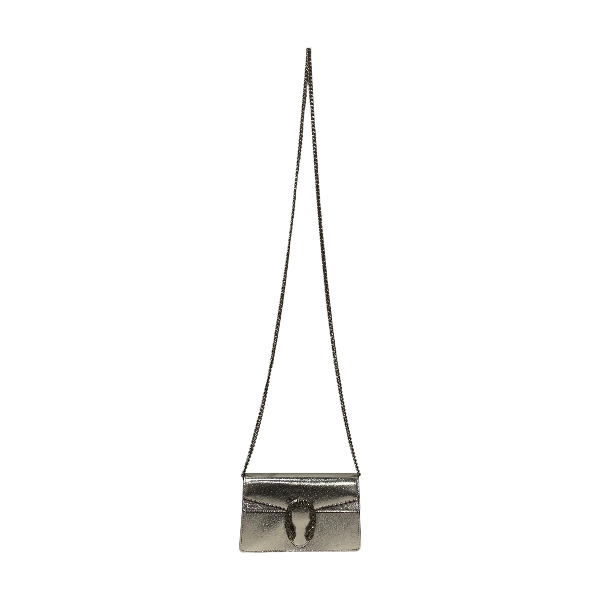 GUCCI/Cross Body Bag/Leather/SLV/dionysus super mini Matalic view 3