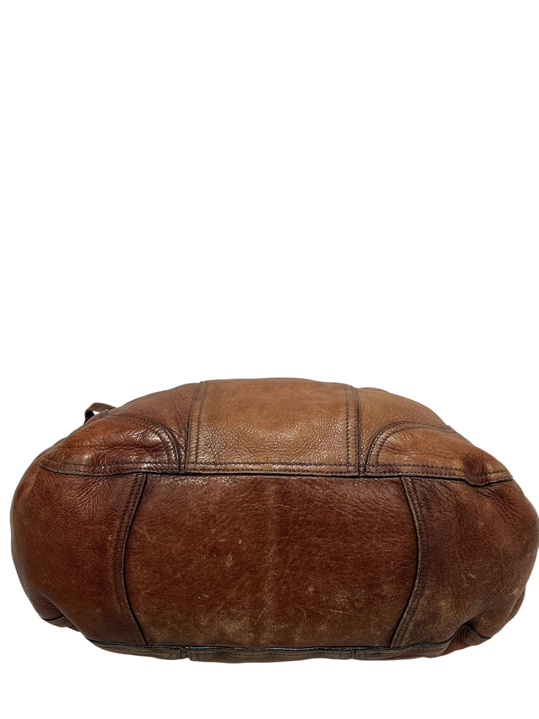 PRADA/Hand Bag/Leather/BRW/Cervo Antik Hobo view 5