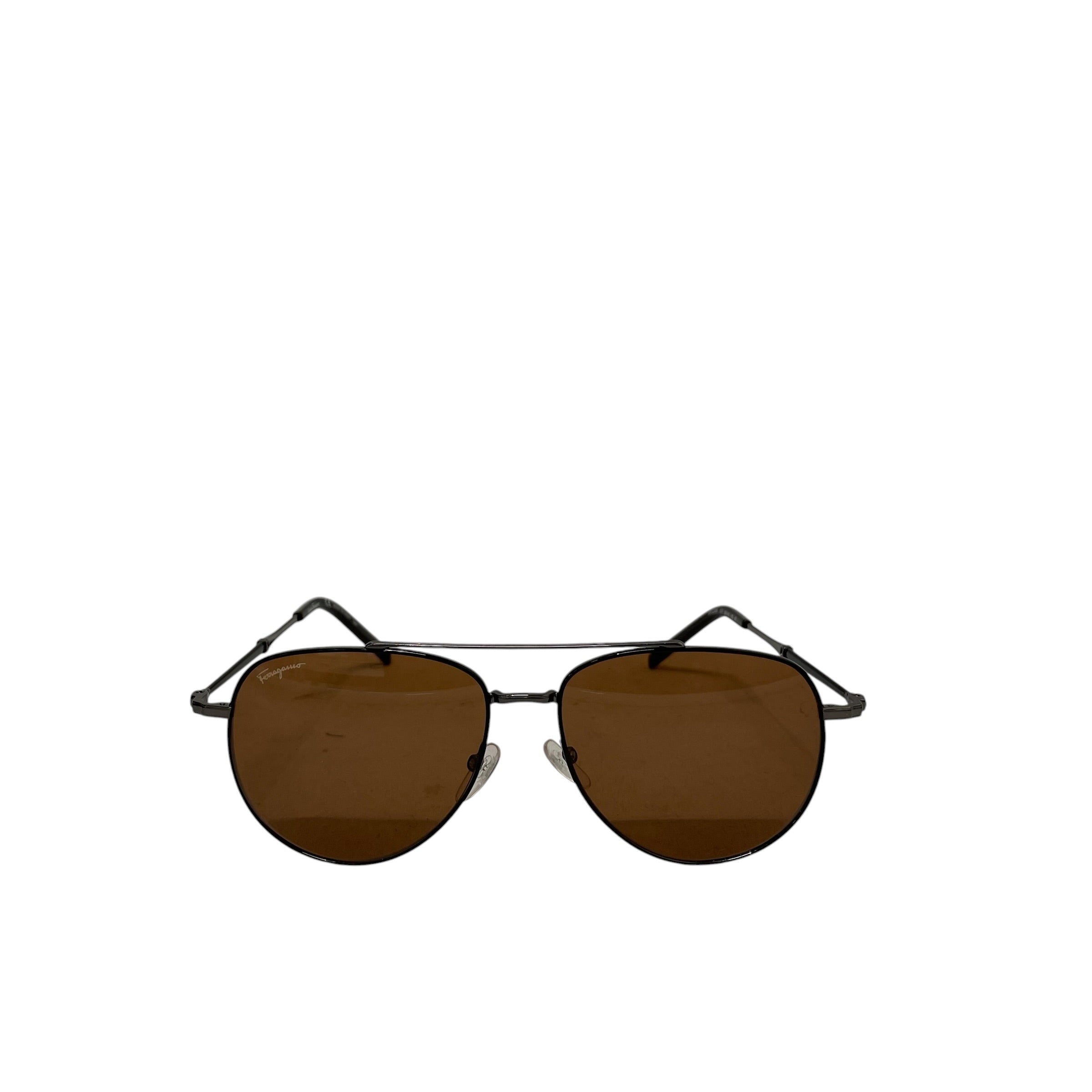 Salvatore Ferragamo/Sunglasses/Titanium/BLK/M's/ view 1