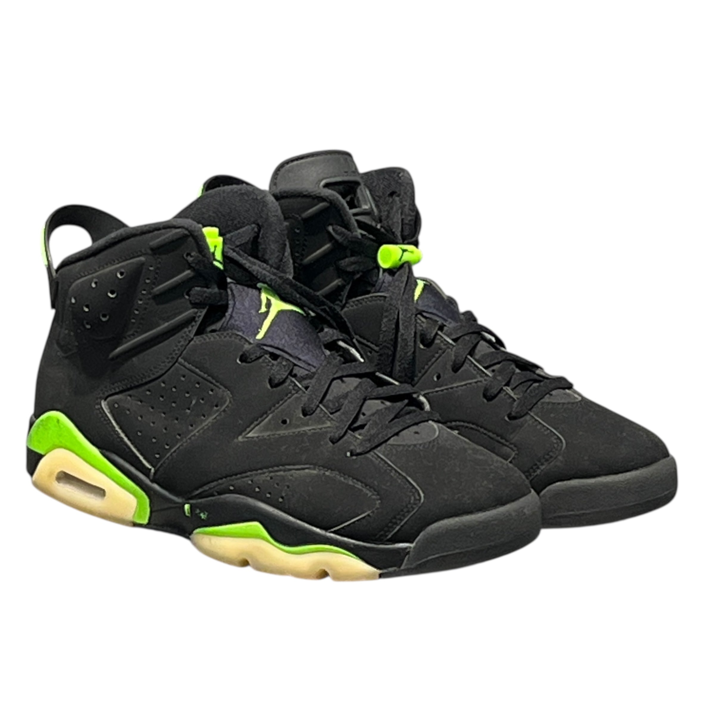 NIKE/Hi-Sneakers/US 12/Leather/BLK/JORDAN 6 RETRO ELECTRIC GREEN view 1