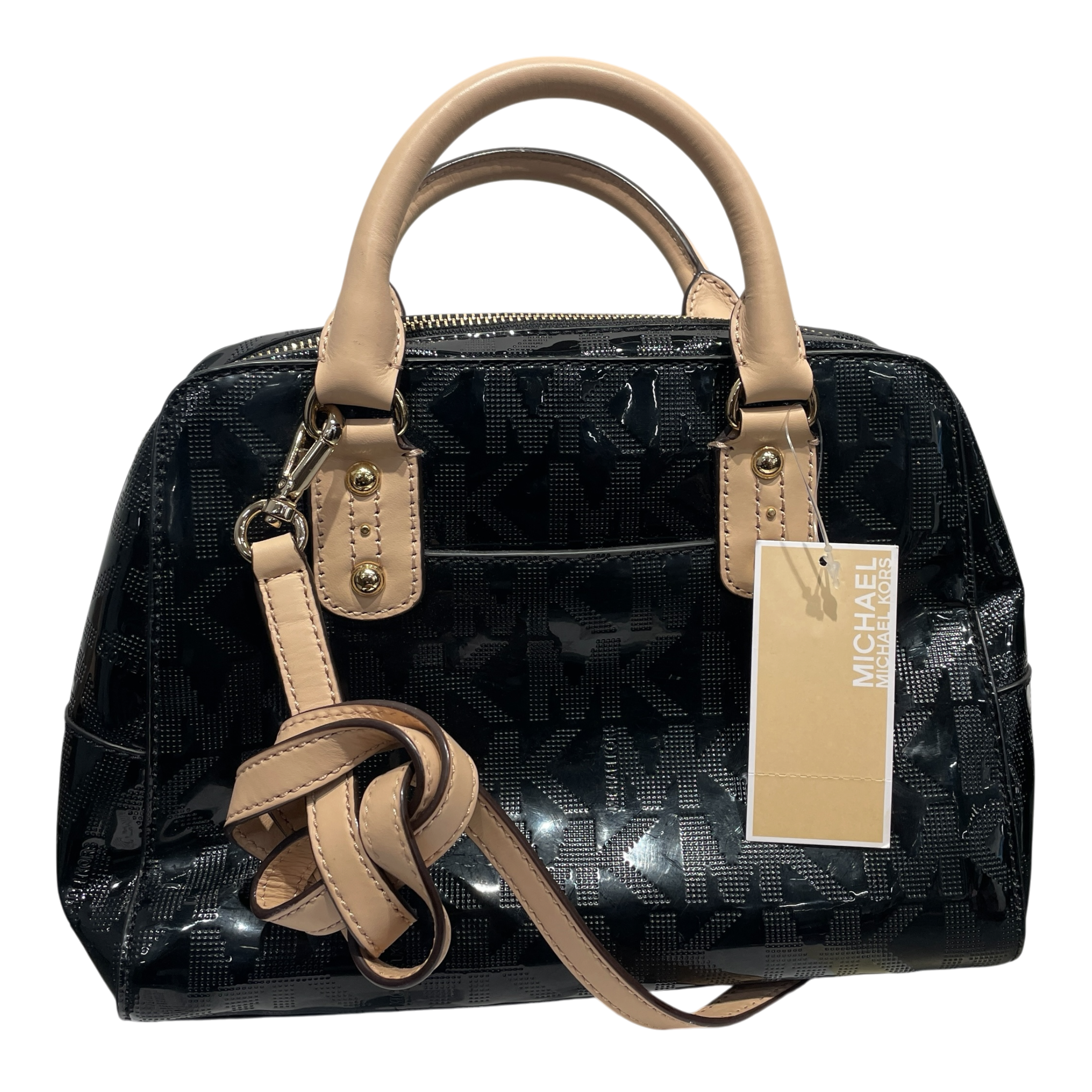 MICHAEL KORS/Hand Bag/Monogram/Leather/BLK/MK SIG MIRR view 2