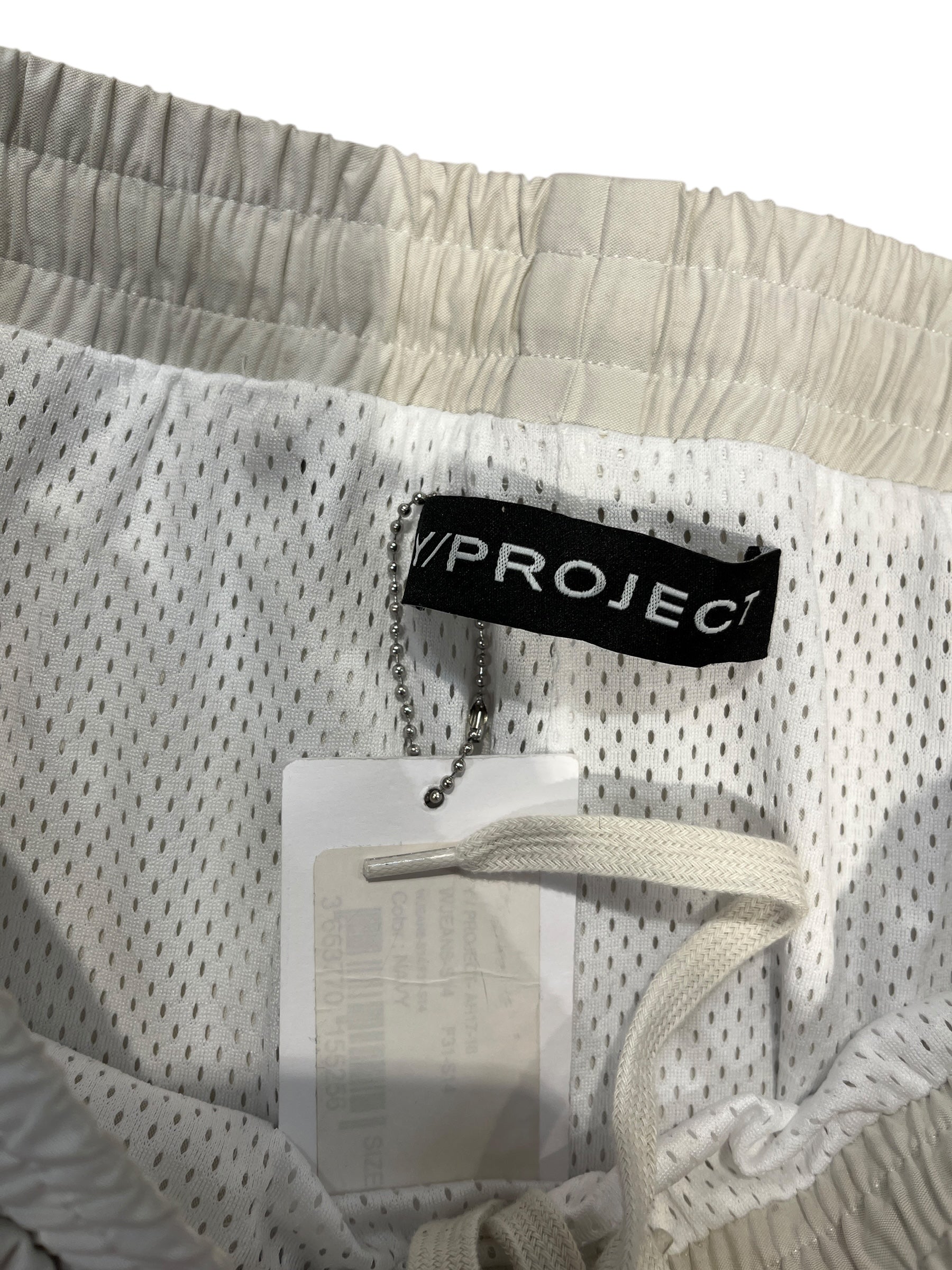Y/PROJECT/Cargo Pants/S/Polyester/WHT/JEAN MATERIAL CUFF TRACK PANTS view 3