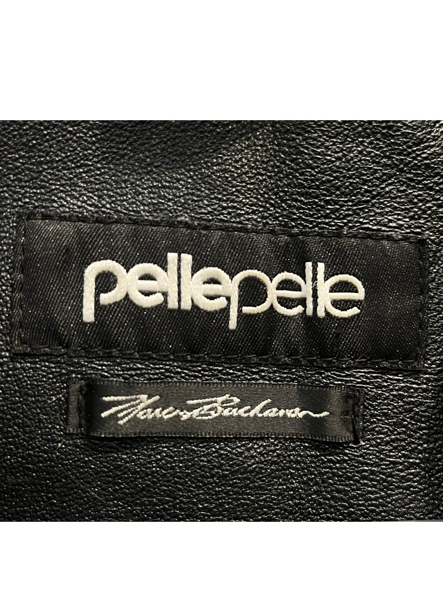 Pelle Pelle/Leather Jkt/20/Leather/BLK/Graphic/rhinestone eagle merican view 3