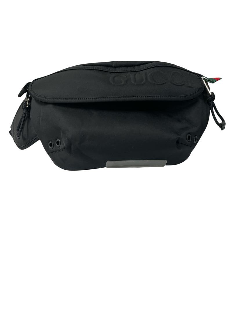GUCCI/Fanny Pack/Nylon/BLK/LOGO BELT BAG